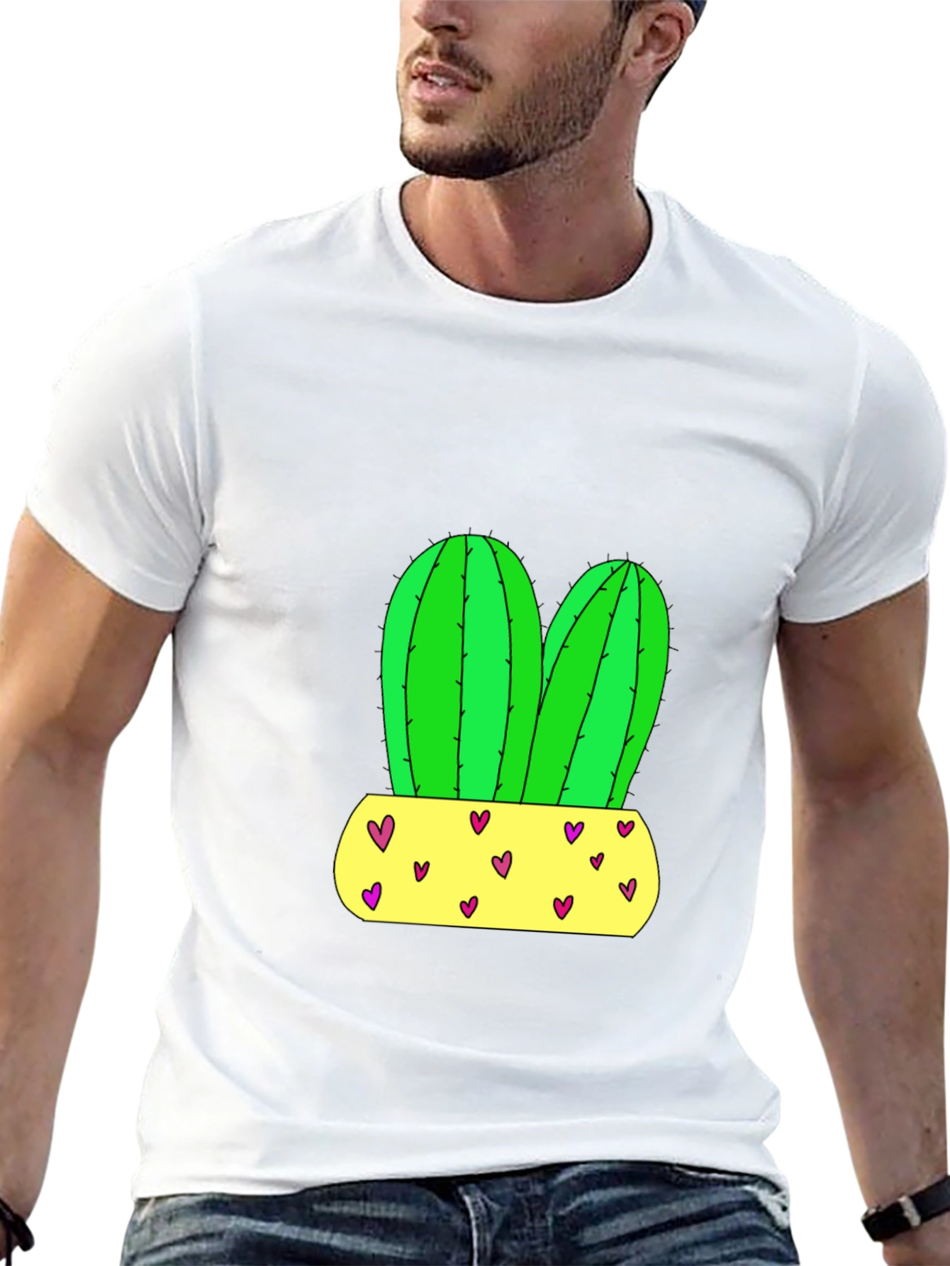 Cactus Love T-Shirt - Unique Potted Plant Design