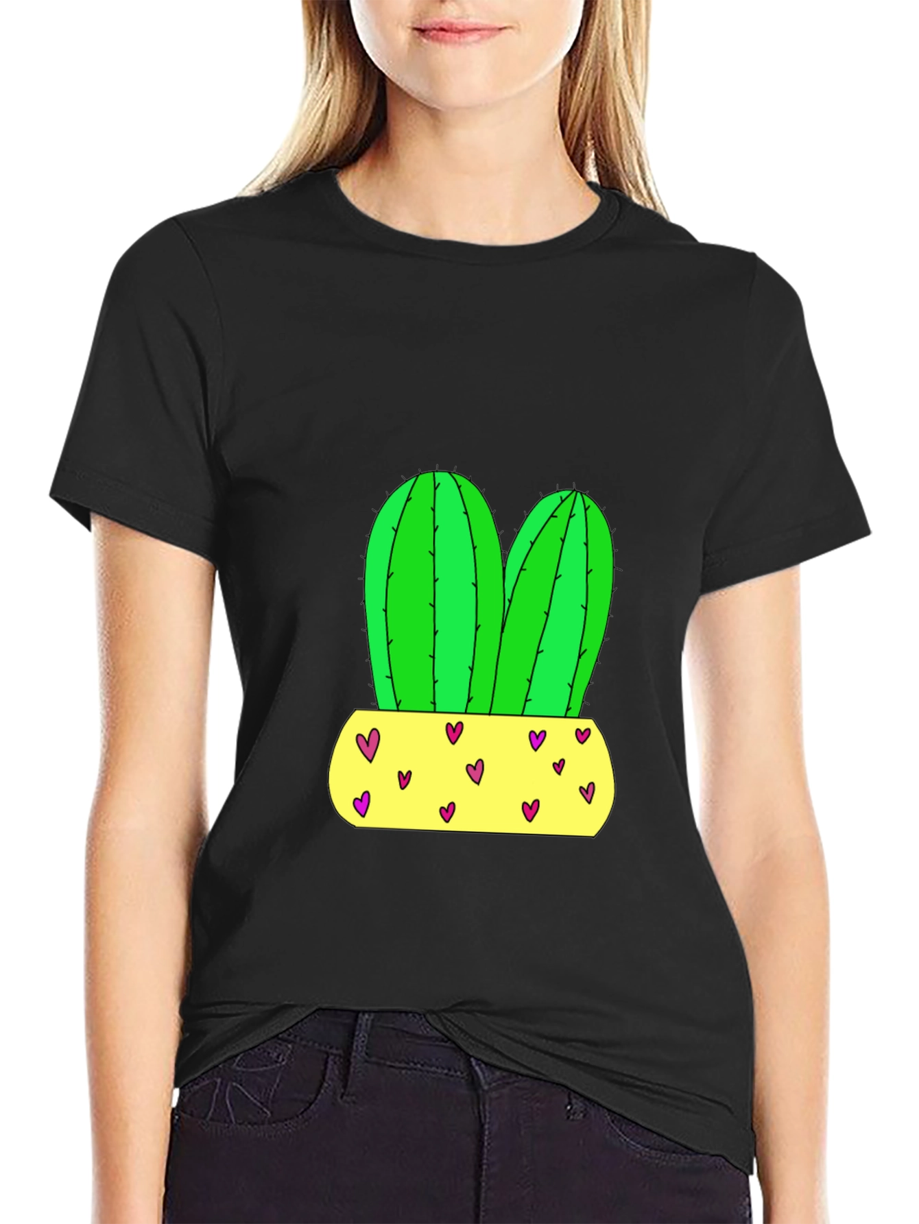 Cactus Love T-Shirt - Unique Potted Plant Design