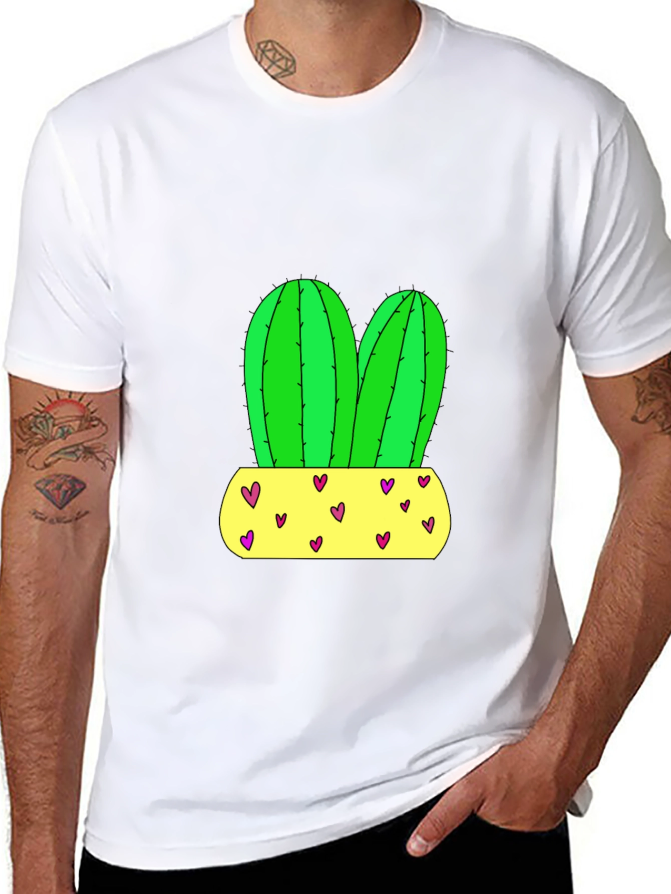 Cactus Love T-Shirt - Unique Potted Plant Design