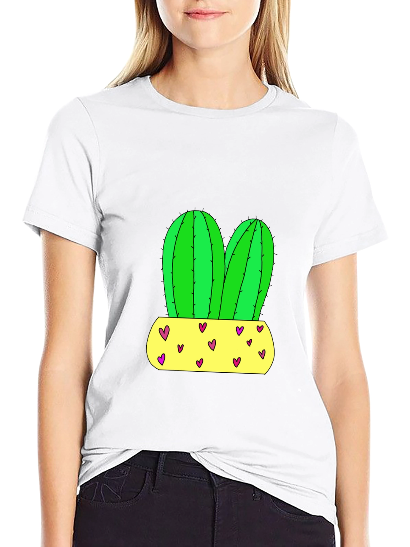 Cactus Love T-Shirt - Unique Potted Plant Design