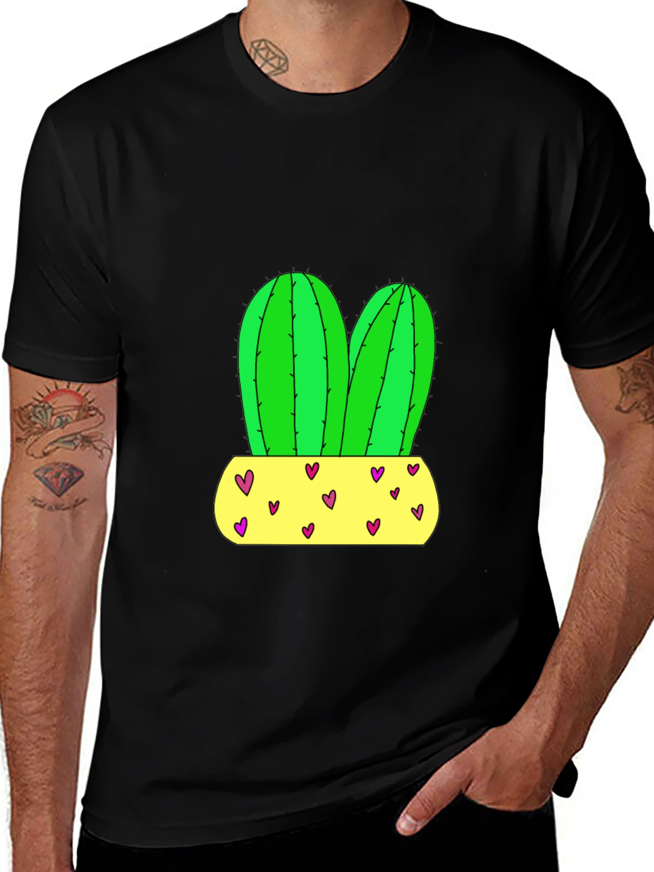 Cactus Love T-Shirt - Unique Potted Plant Design
