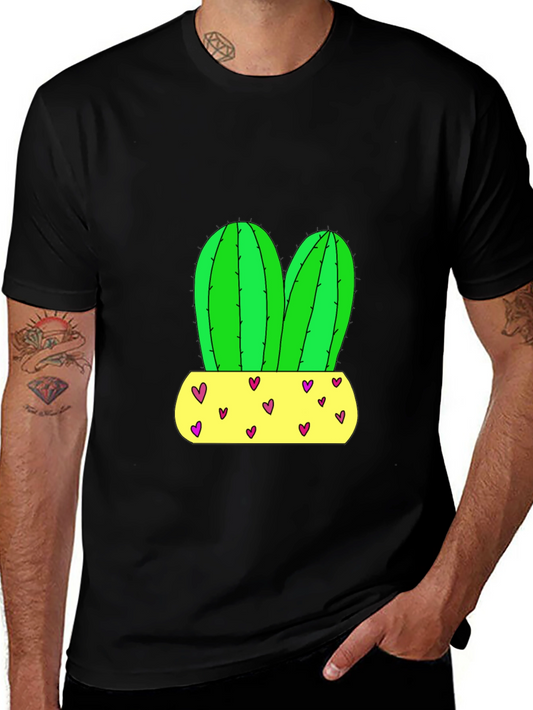 Cactus Love T-Shirt - Unique Potted Plant Design