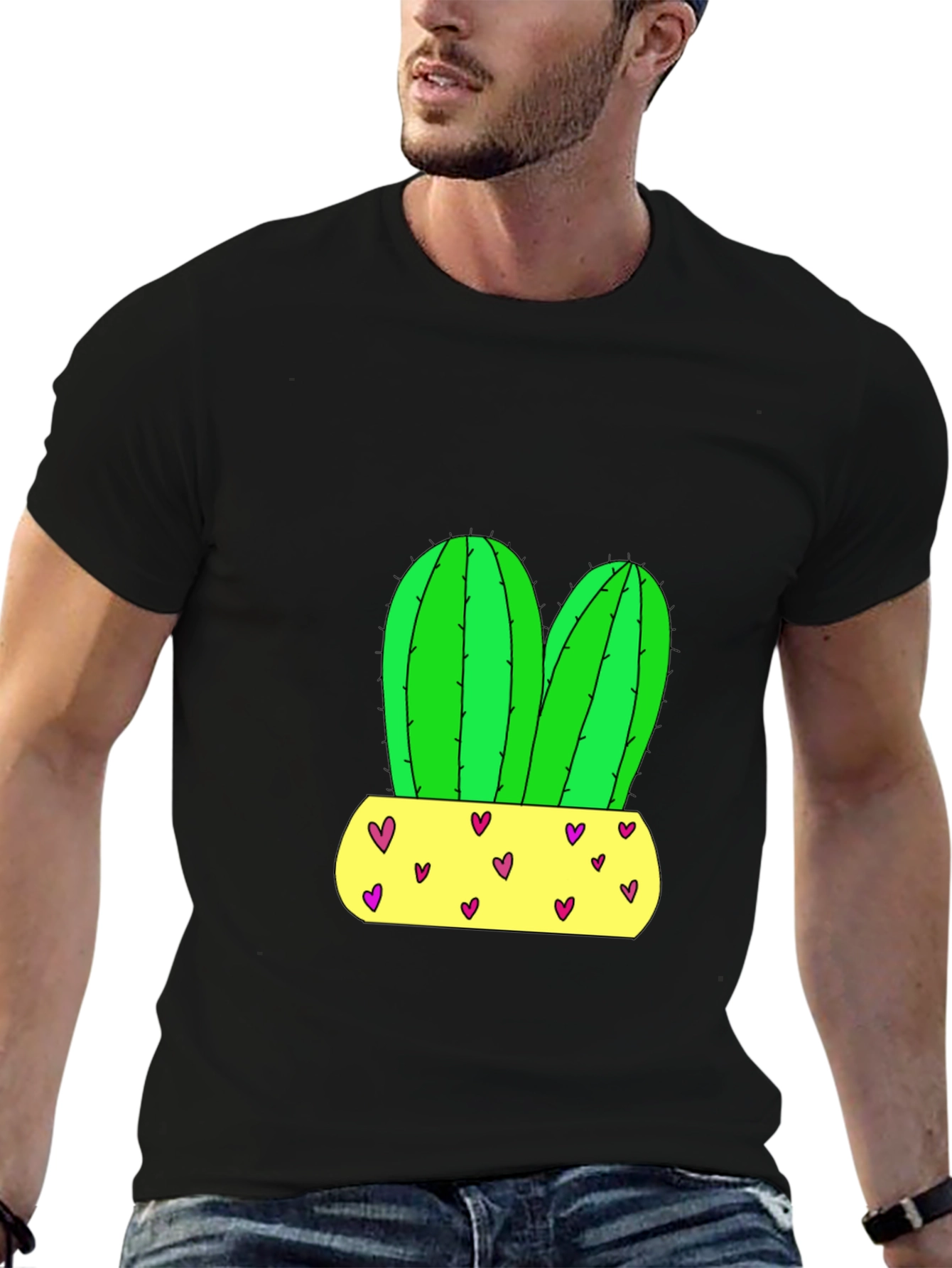 Cactus Love T-Shirt - Unique Potted Plant Design