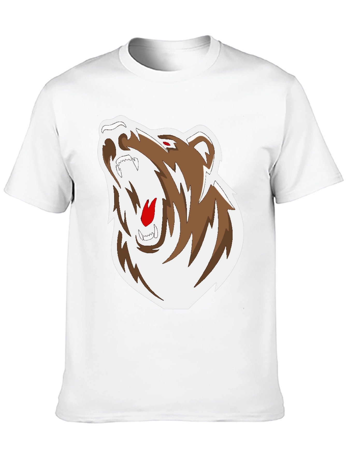 Black T-Shirt with Bear Graphic