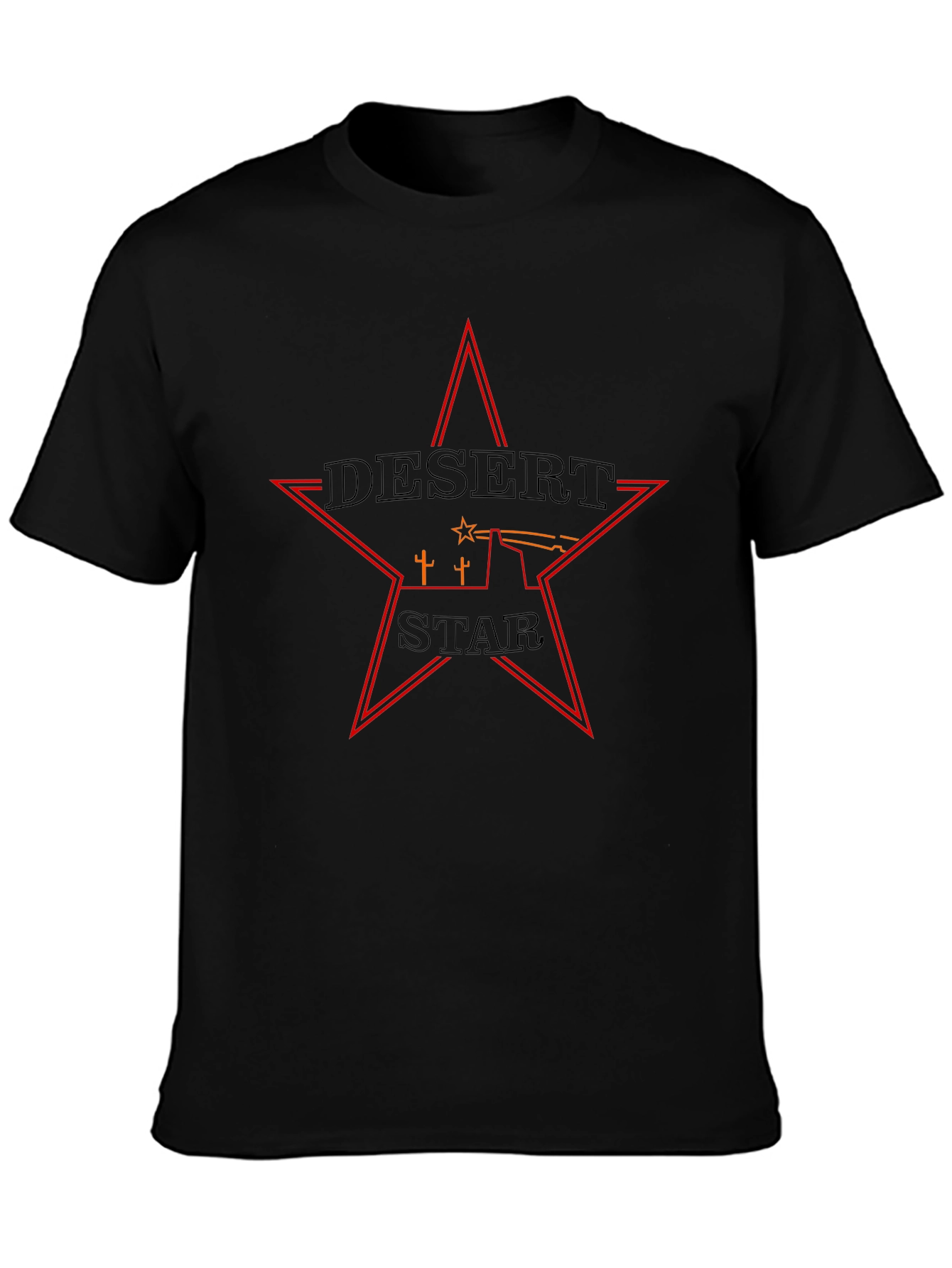 Desert Star Graphic Tee - Mens Black T-Shirt