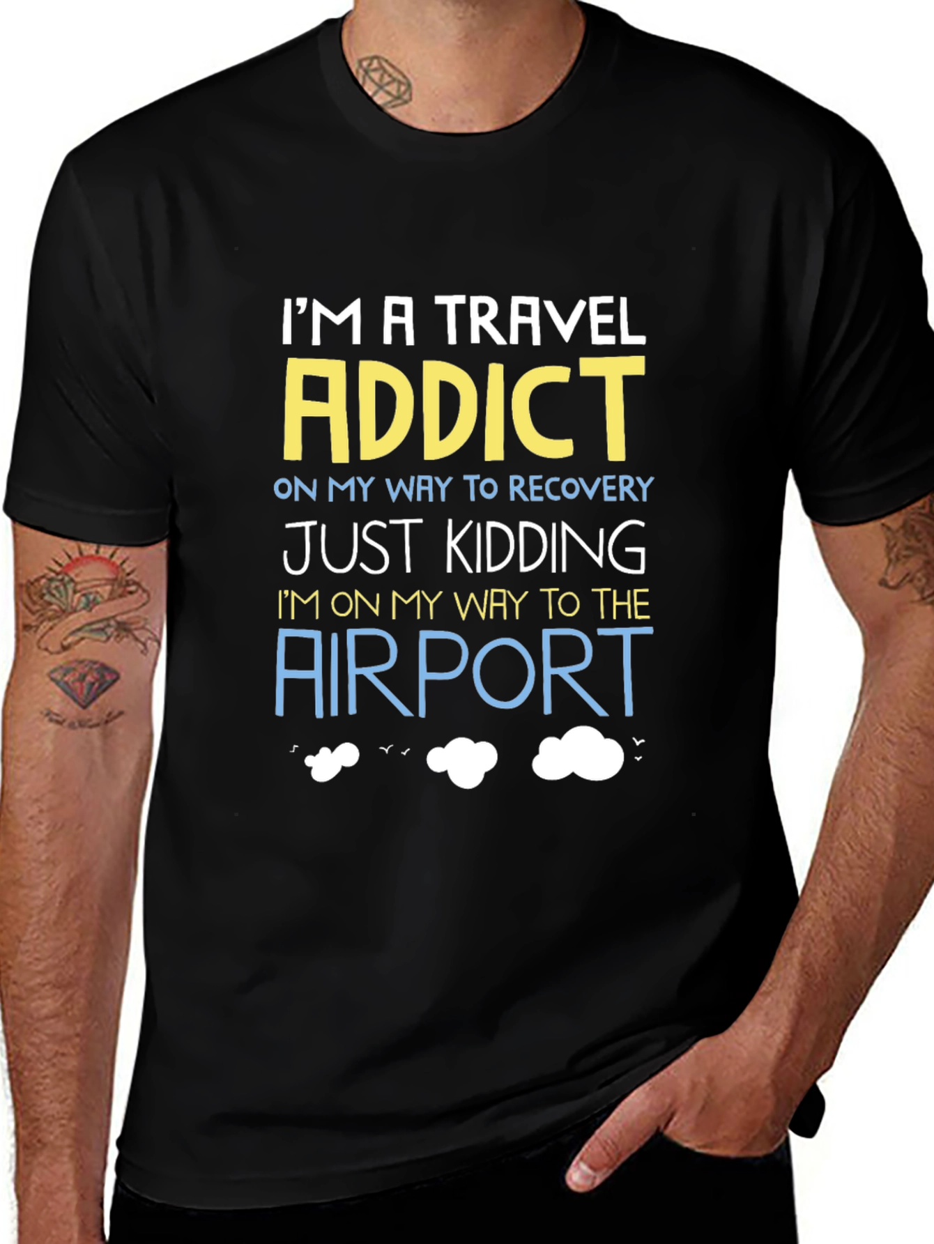 Travel Addict Funny T-Shirt - Airport Bound
