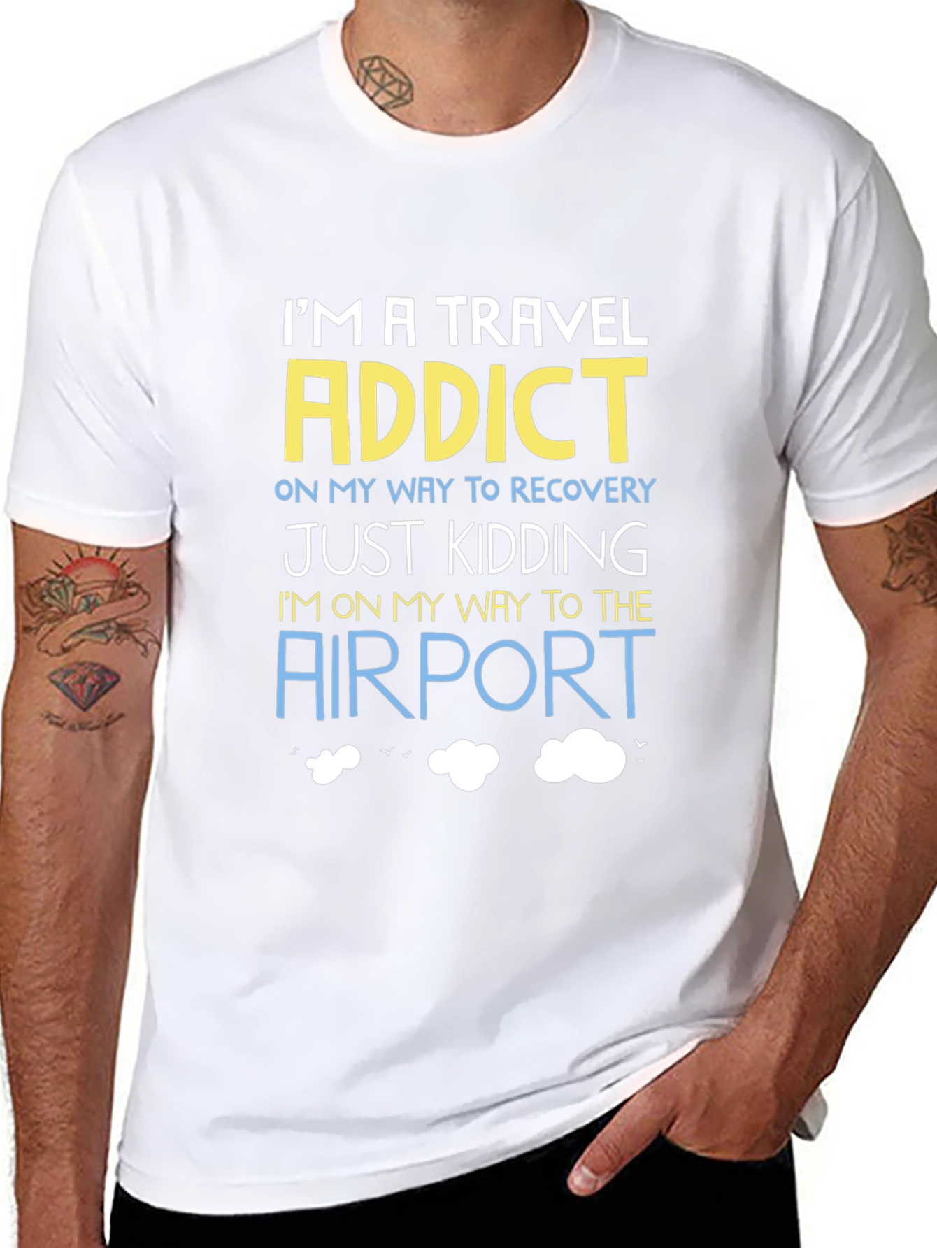 Travel Addict Funny T-Shirt - Airport Bound