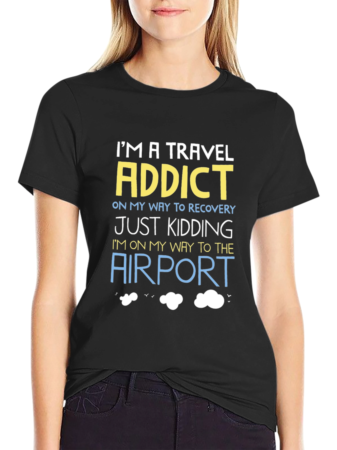 Travel Addict Funny T-Shirt - Airport Bound