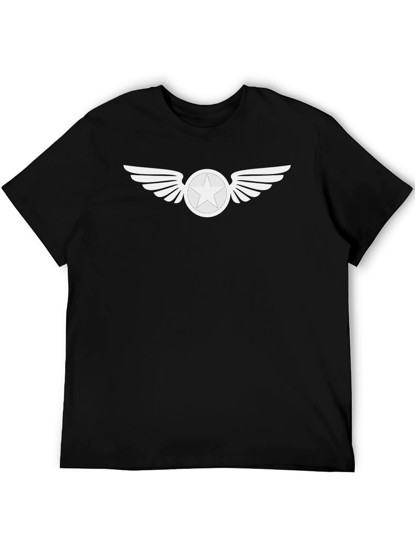Winged Star Graphic Tee - Black