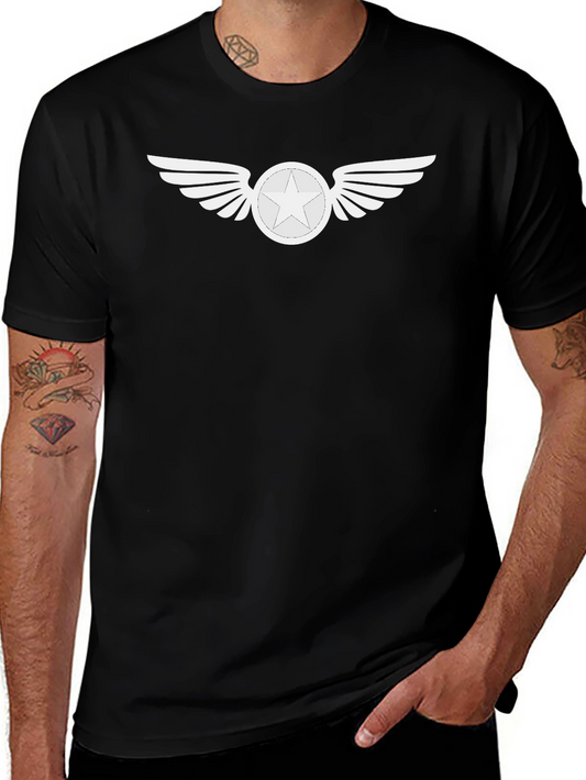 Winged Star Graphic Tee - Black
