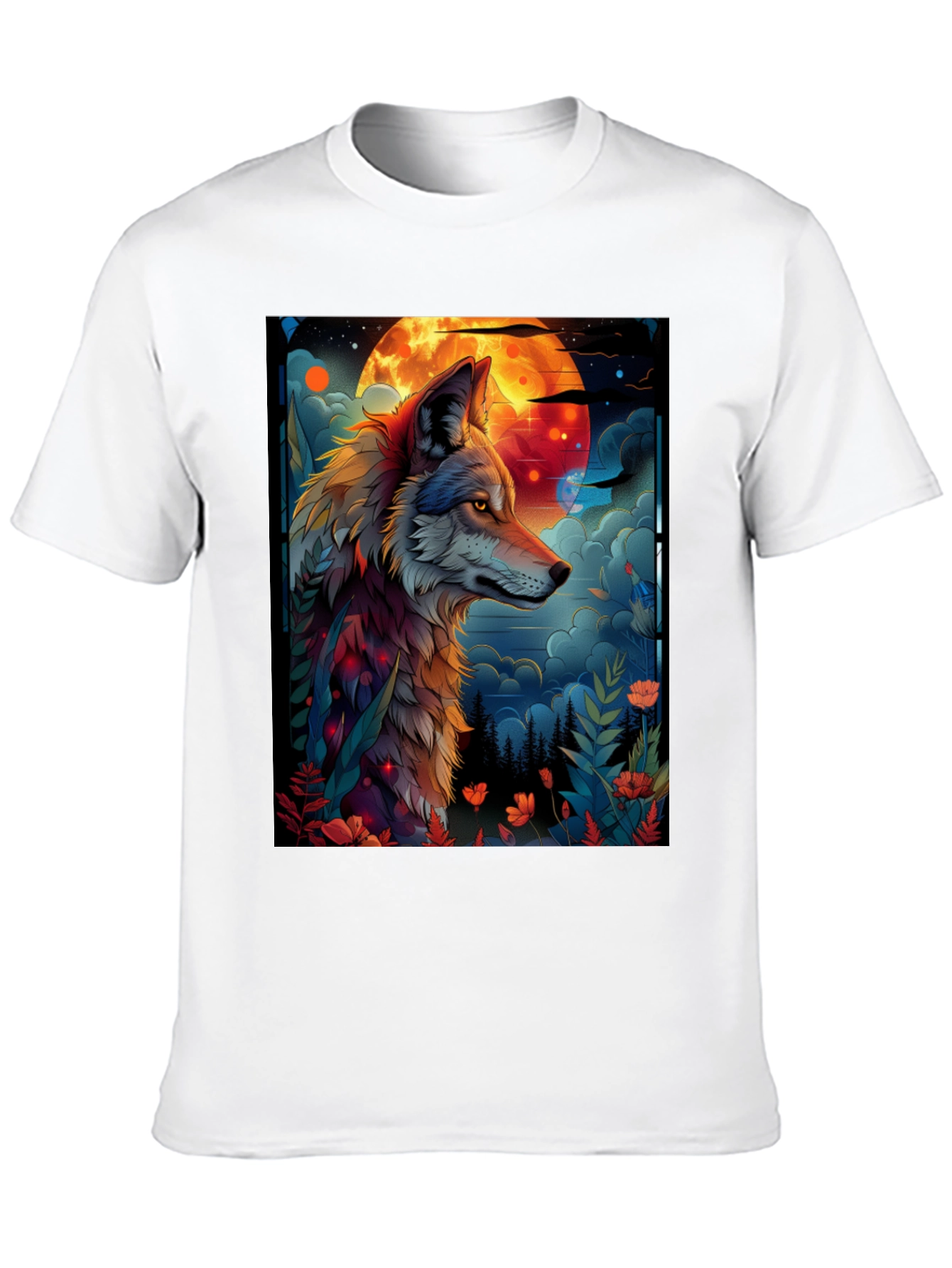 Wolf Moon Graphic Tee - Unique Design