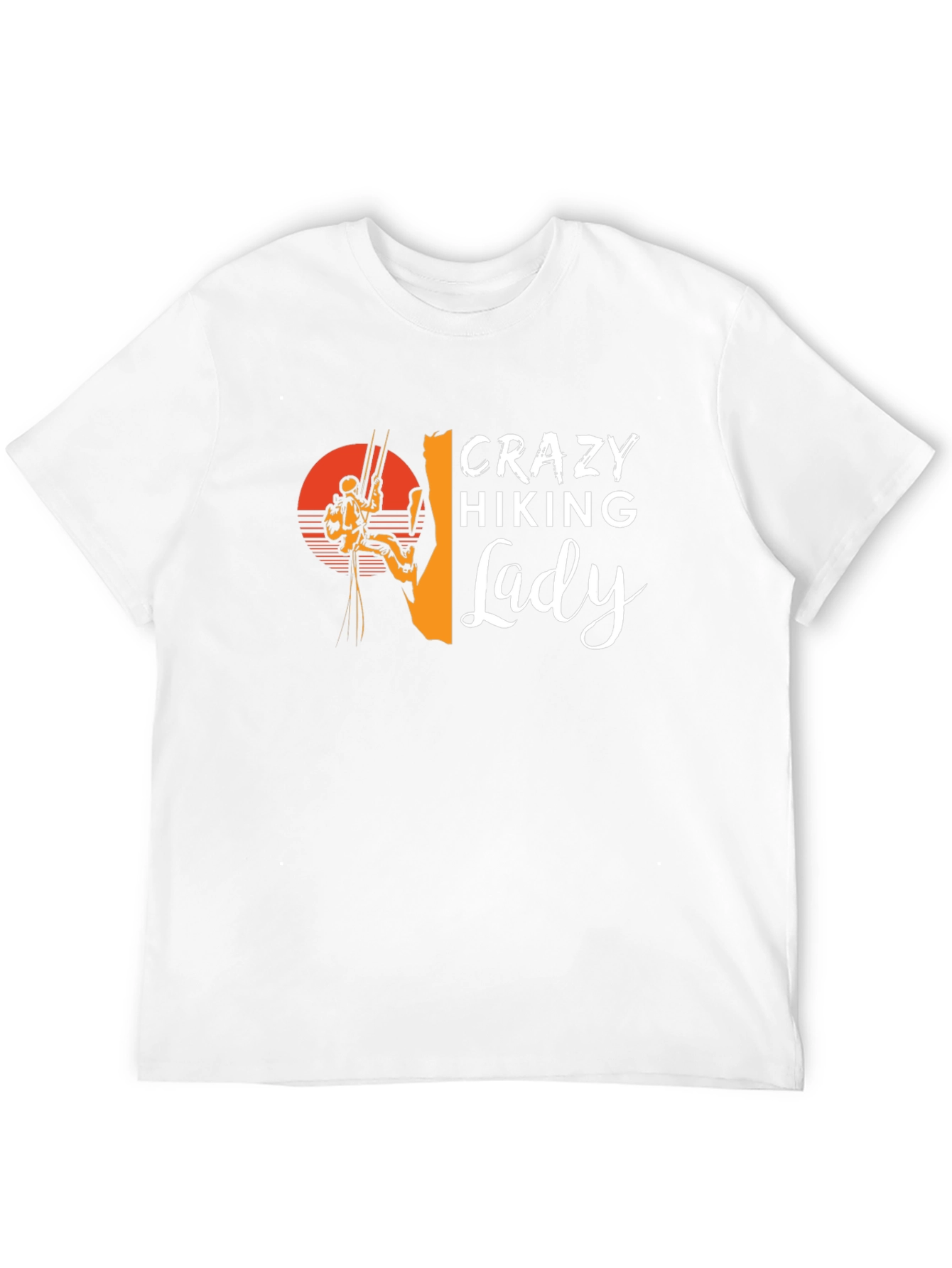 Crazy Hiking Lady Graphic T-Shirt