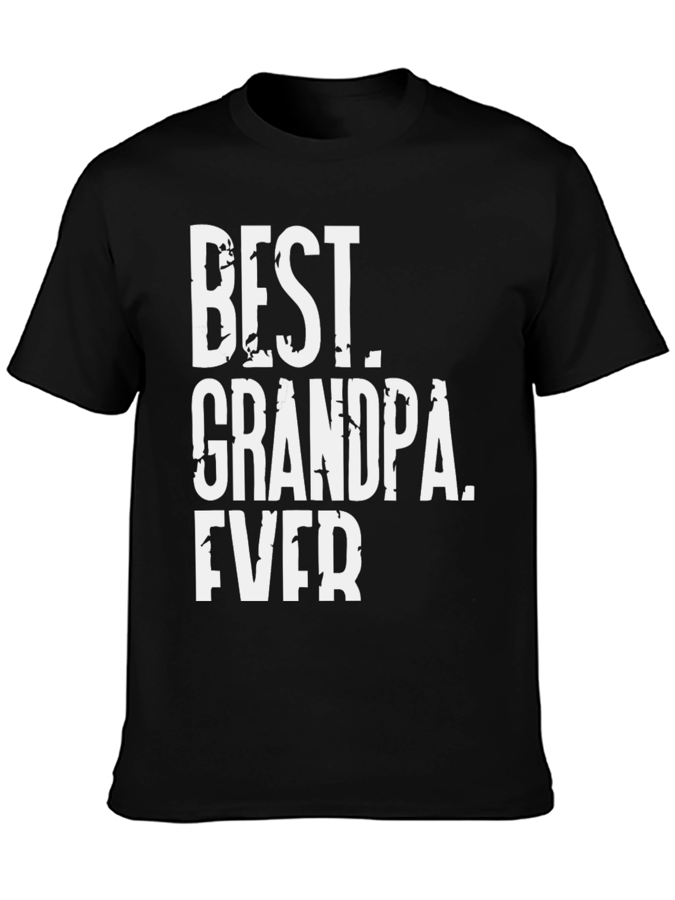 Best Grandpa Ever Black Graphic T-Shirt