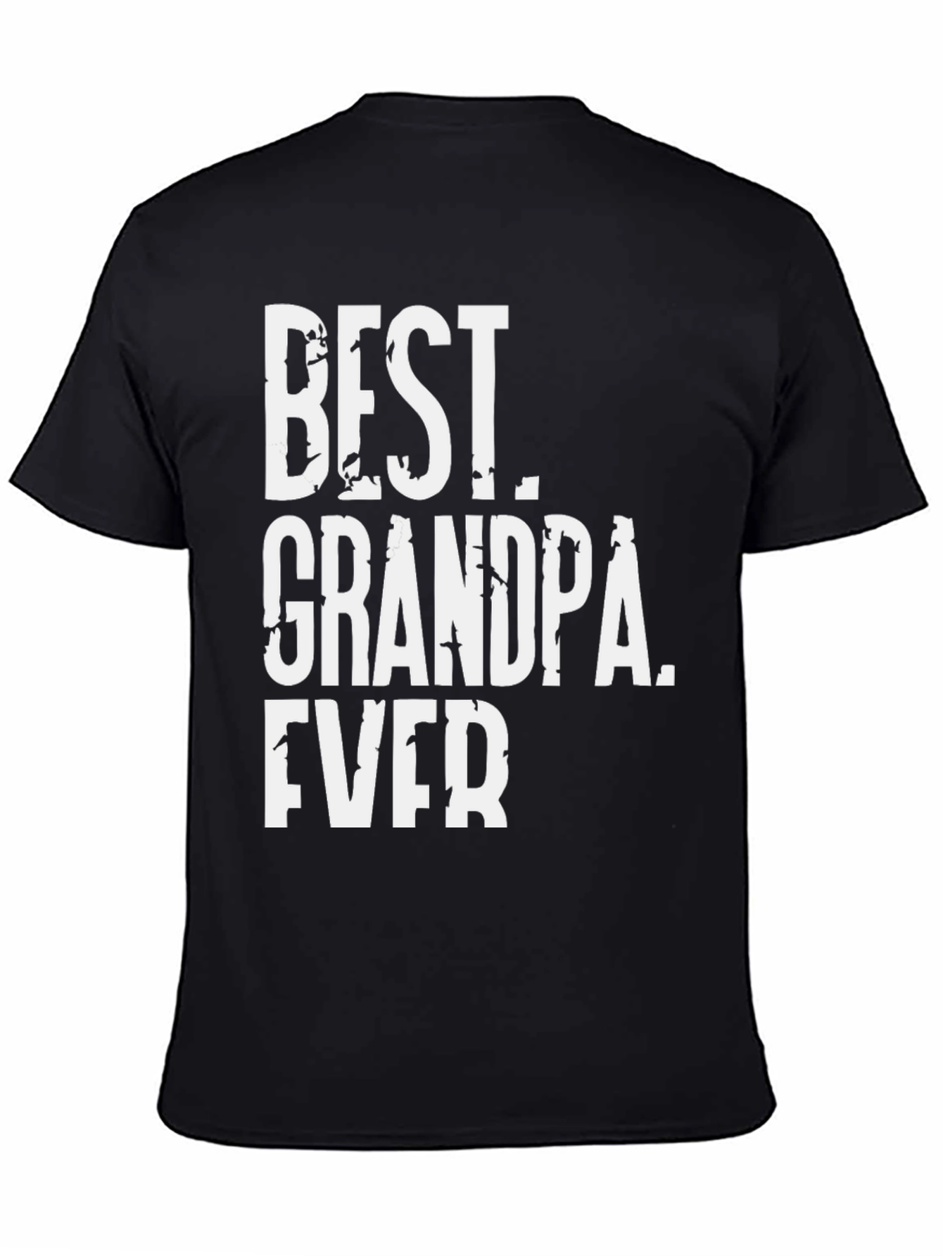 Best Grandpa Ever Black Graphic T-Shirt