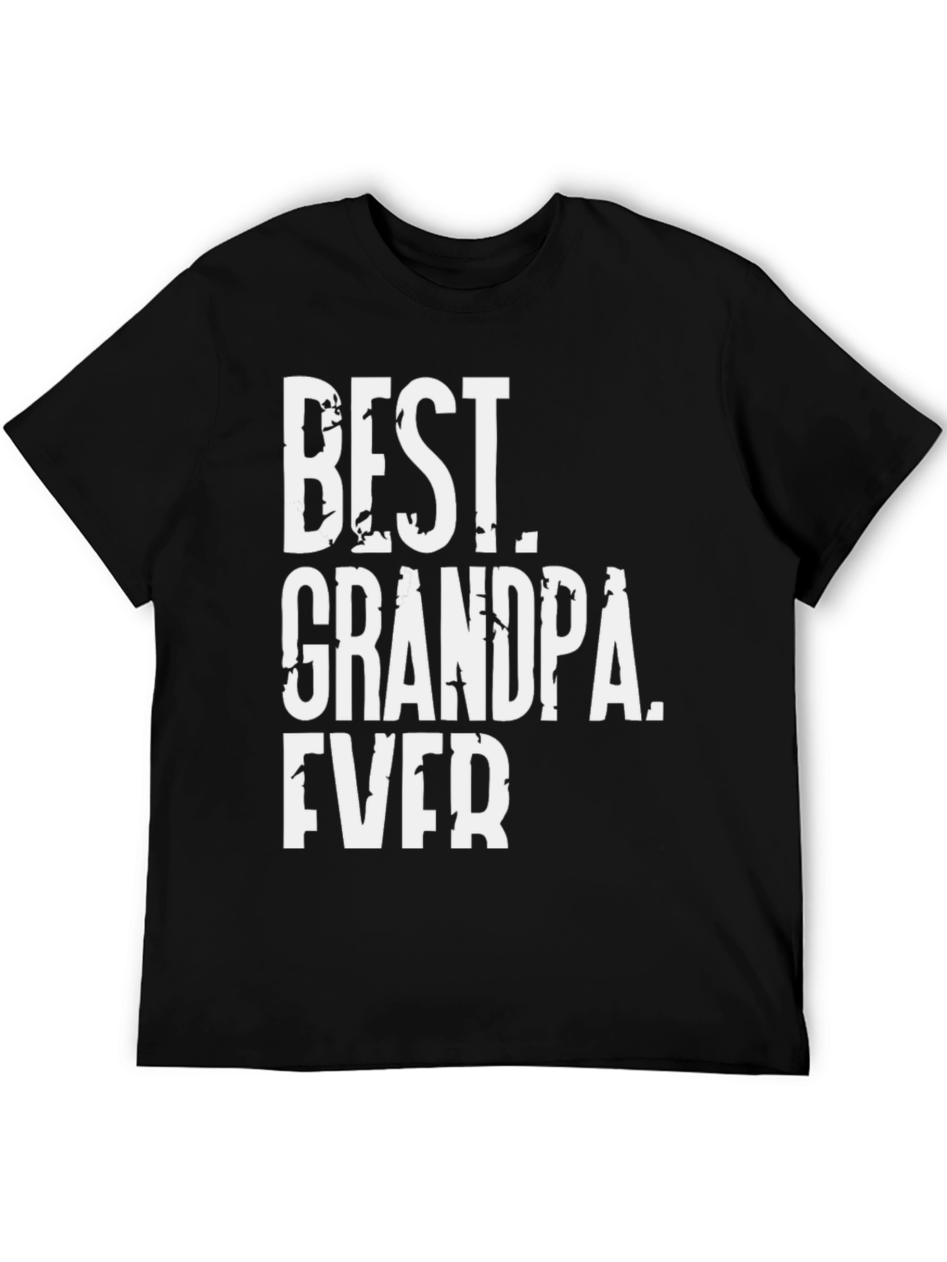 Best Grandpa Ever Black Graphic T-Shirt