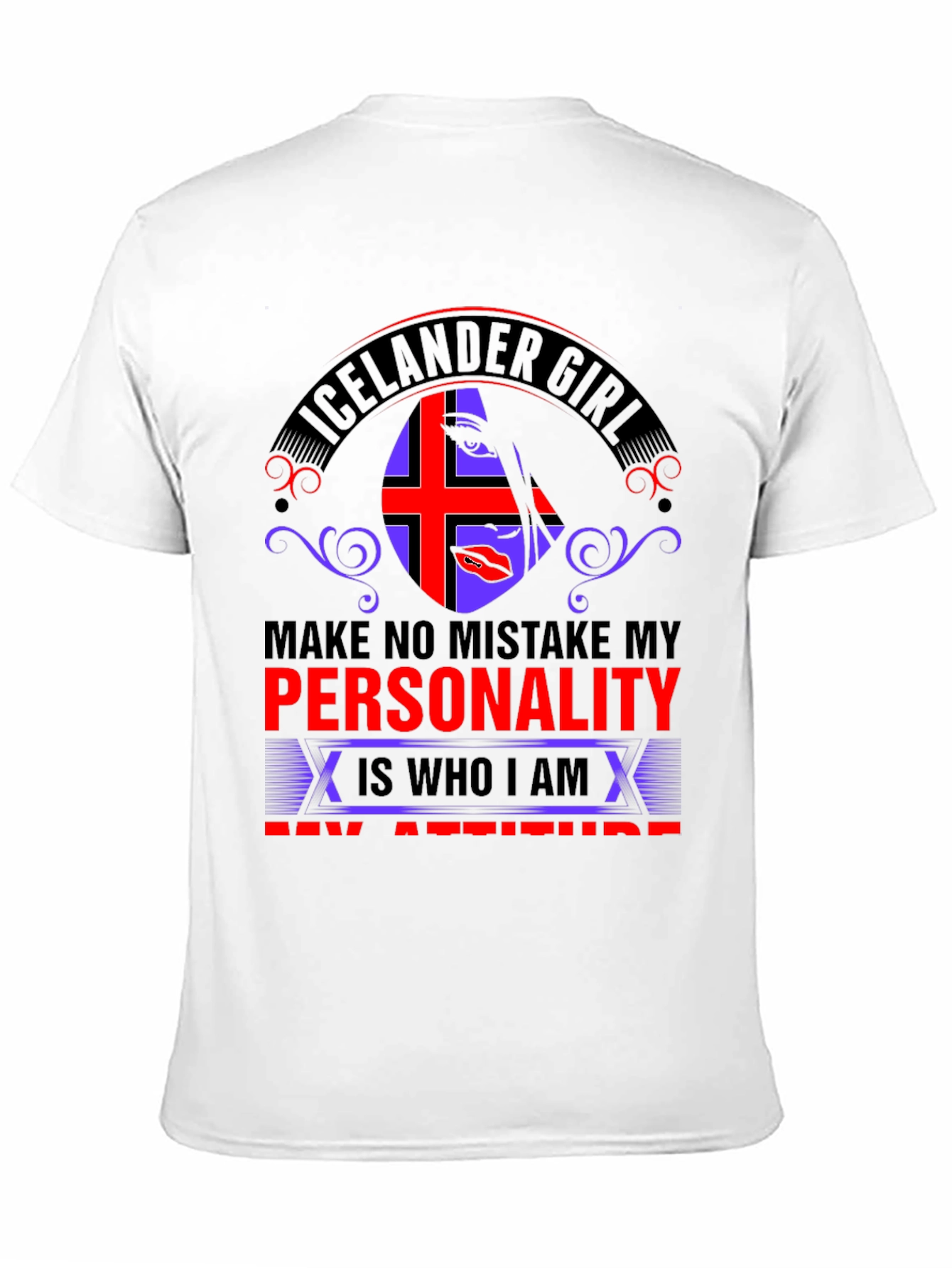 Icelander Girl Personality Graphic T-Shirt
