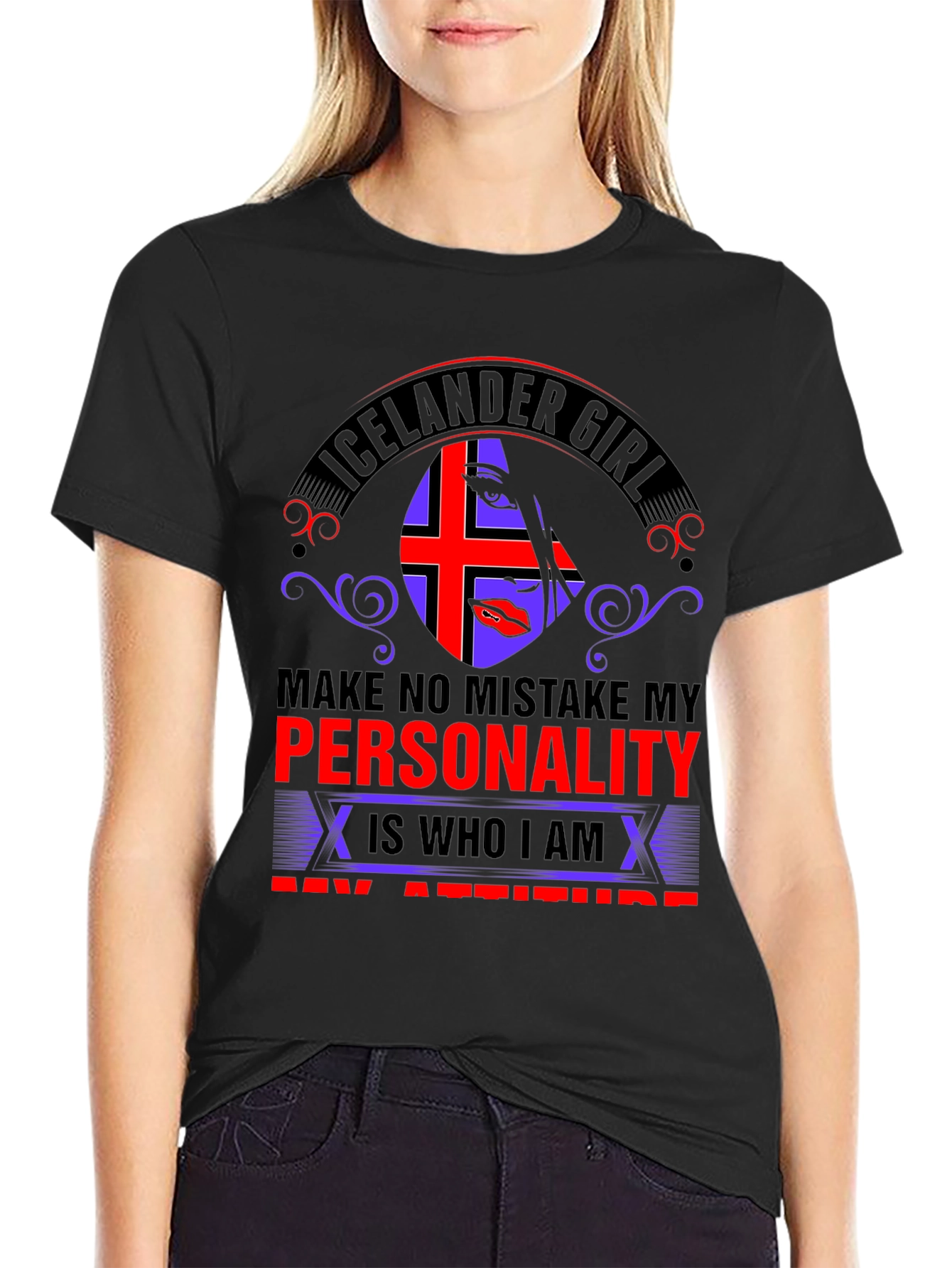 Icelander Girl Personality Graphic T-Shirt