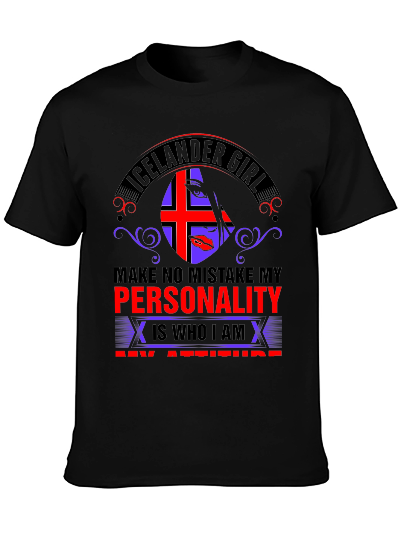 Icelander Girl Personality Graphic T-Shirt