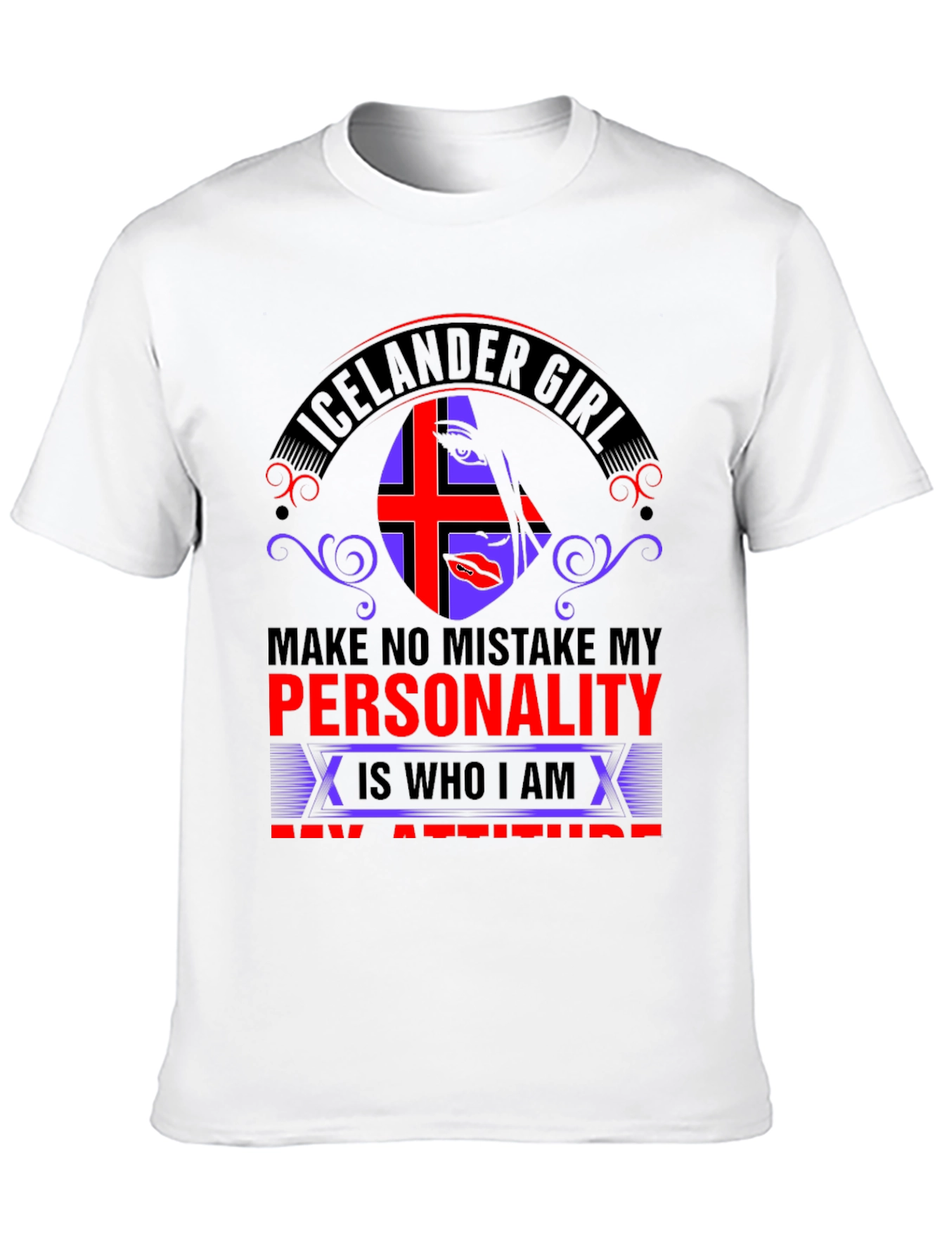 Icelander Girl Personality Graphic T-Shirt