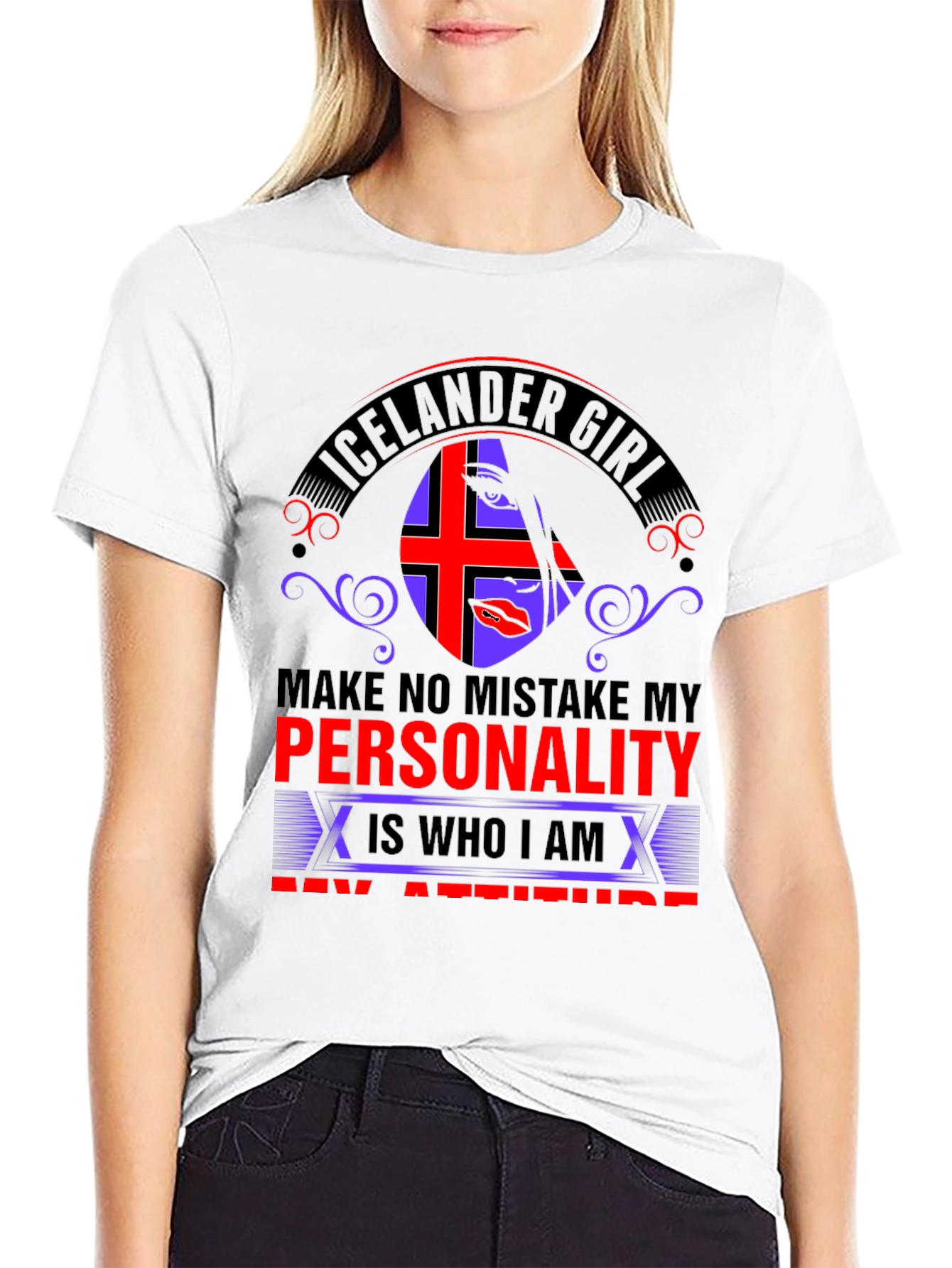 Icelander Girl Personality Graphic T-Shirt