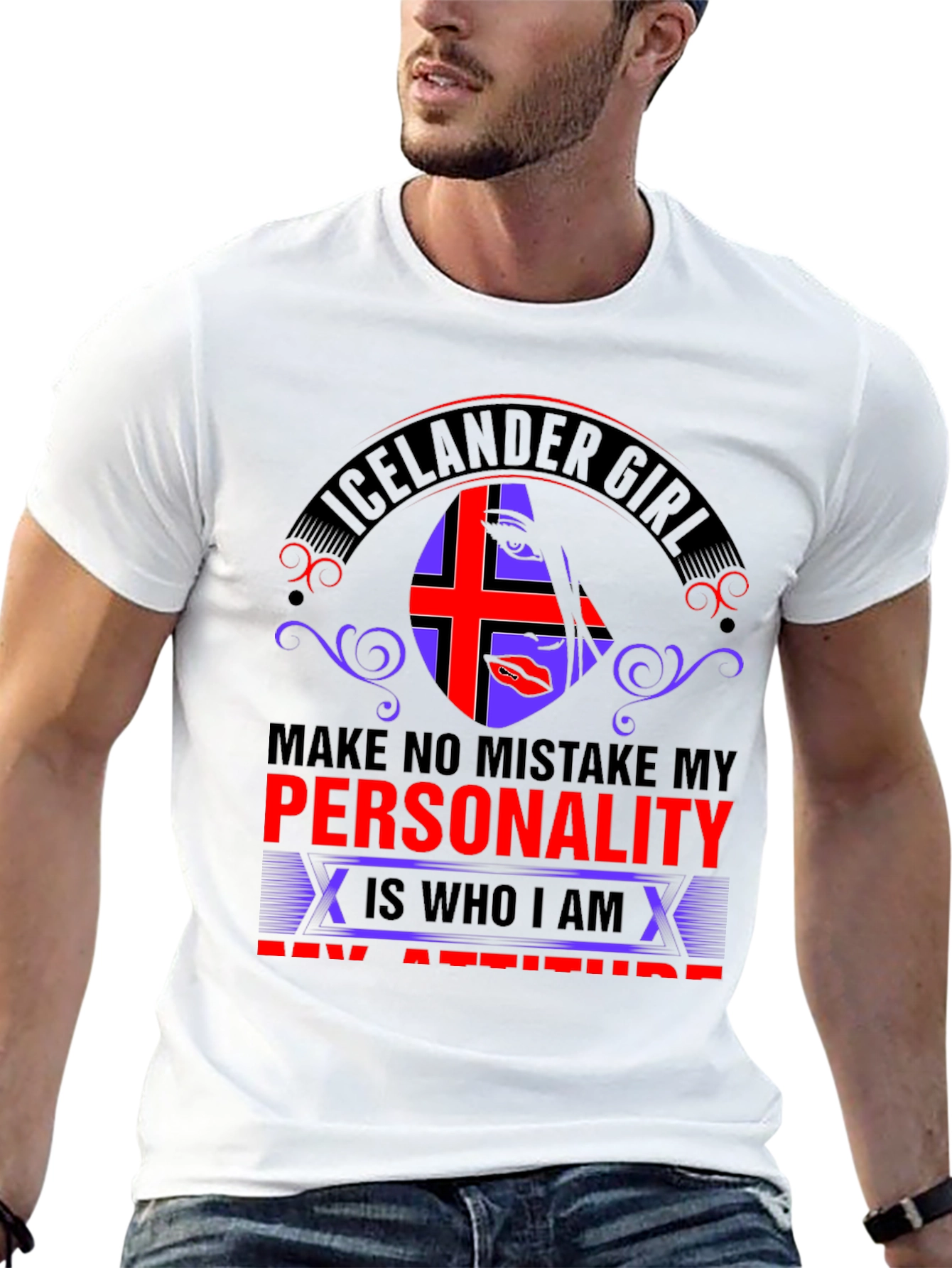 Icelander Girl Personality Graphic T-Shirt