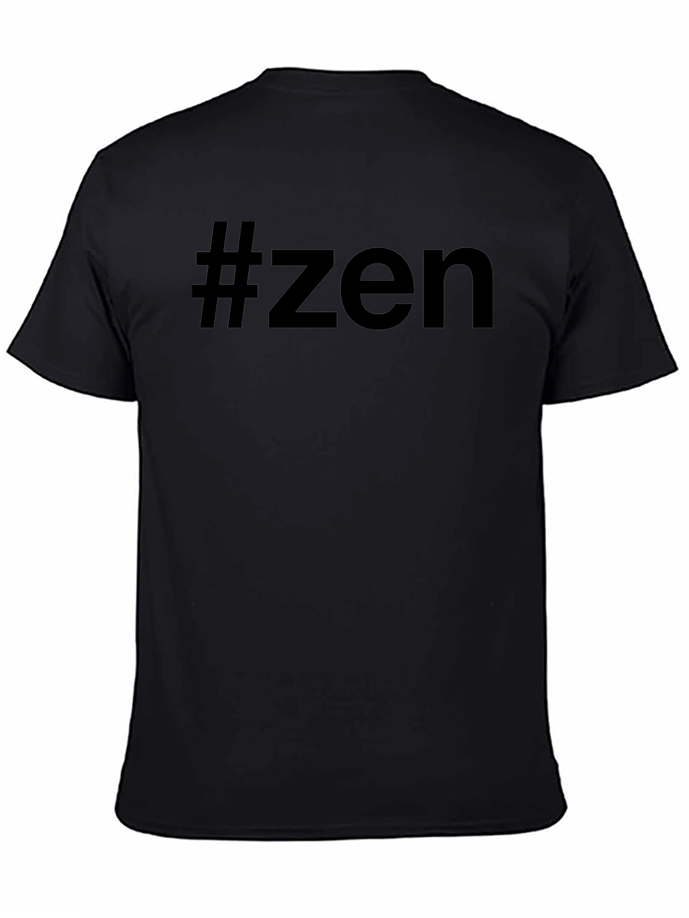 #Zen Graphic Tee - Comfortable Black Cotton T-Shirt