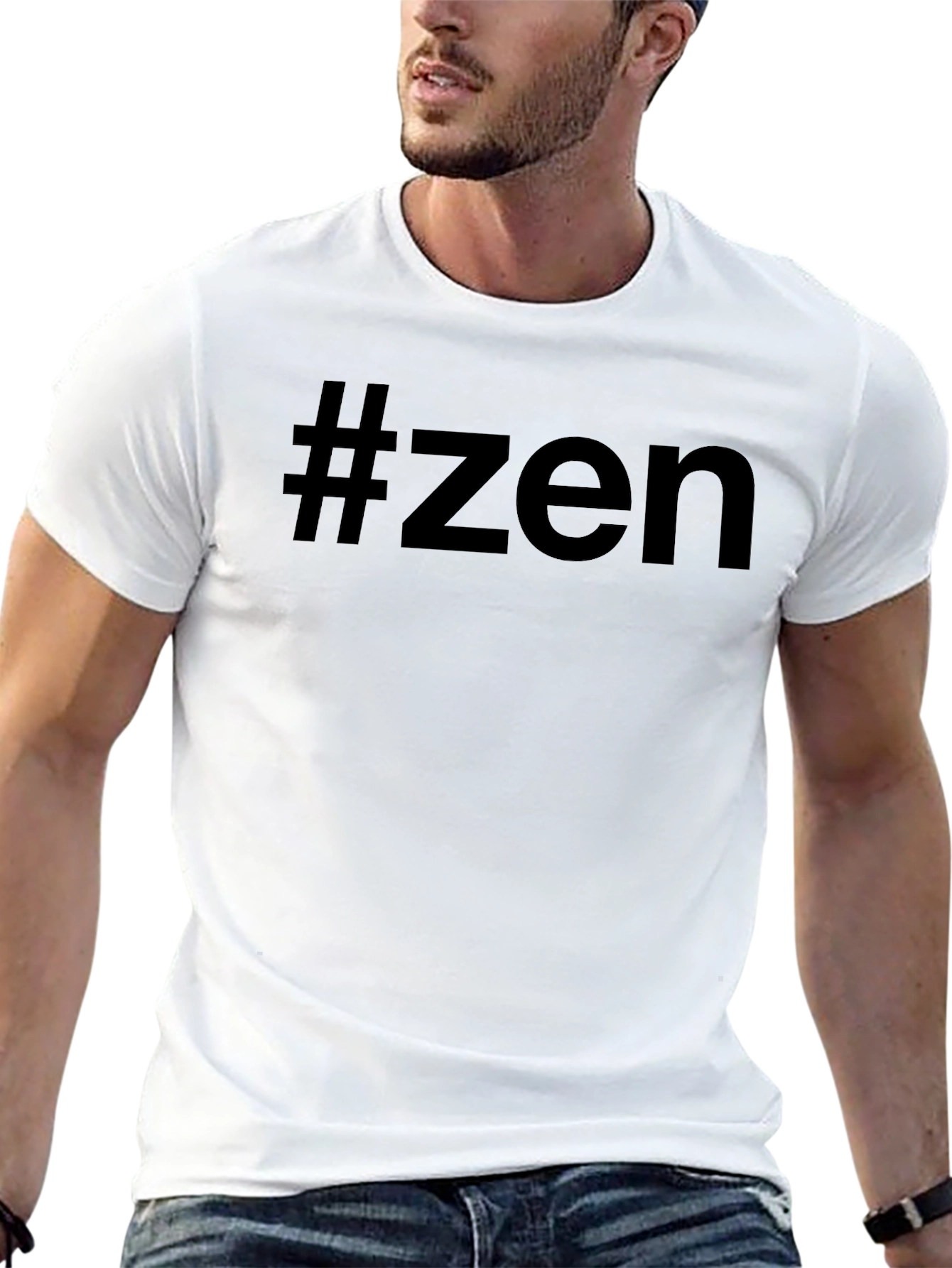 #Zen Graphic Tee - Comfortable Black Cotton T-Shirt