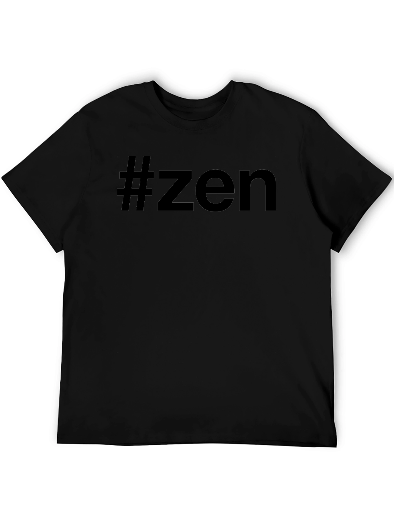 #Zen Graphic Tee - Comfortable Black Cotton T-Shirt