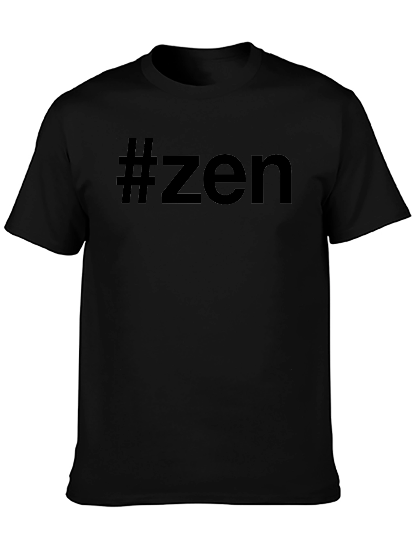 #Zen Graphic Tee - Comfortable Black Cotton T-Shirt