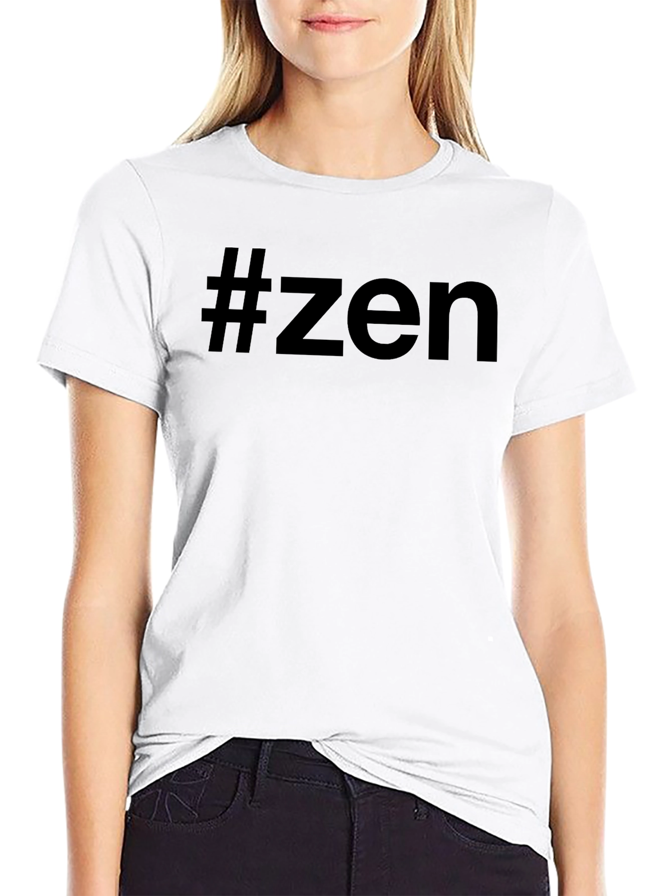 #Zen Graphic Tee - Comfortable Black Cotton T-Shirt