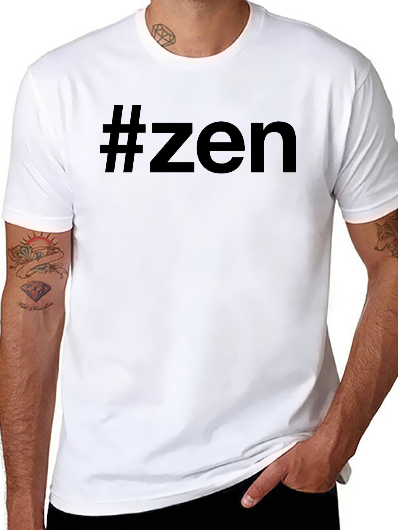 #Zen Graphic Tee - Comfortable Black Cotton T-Shirt