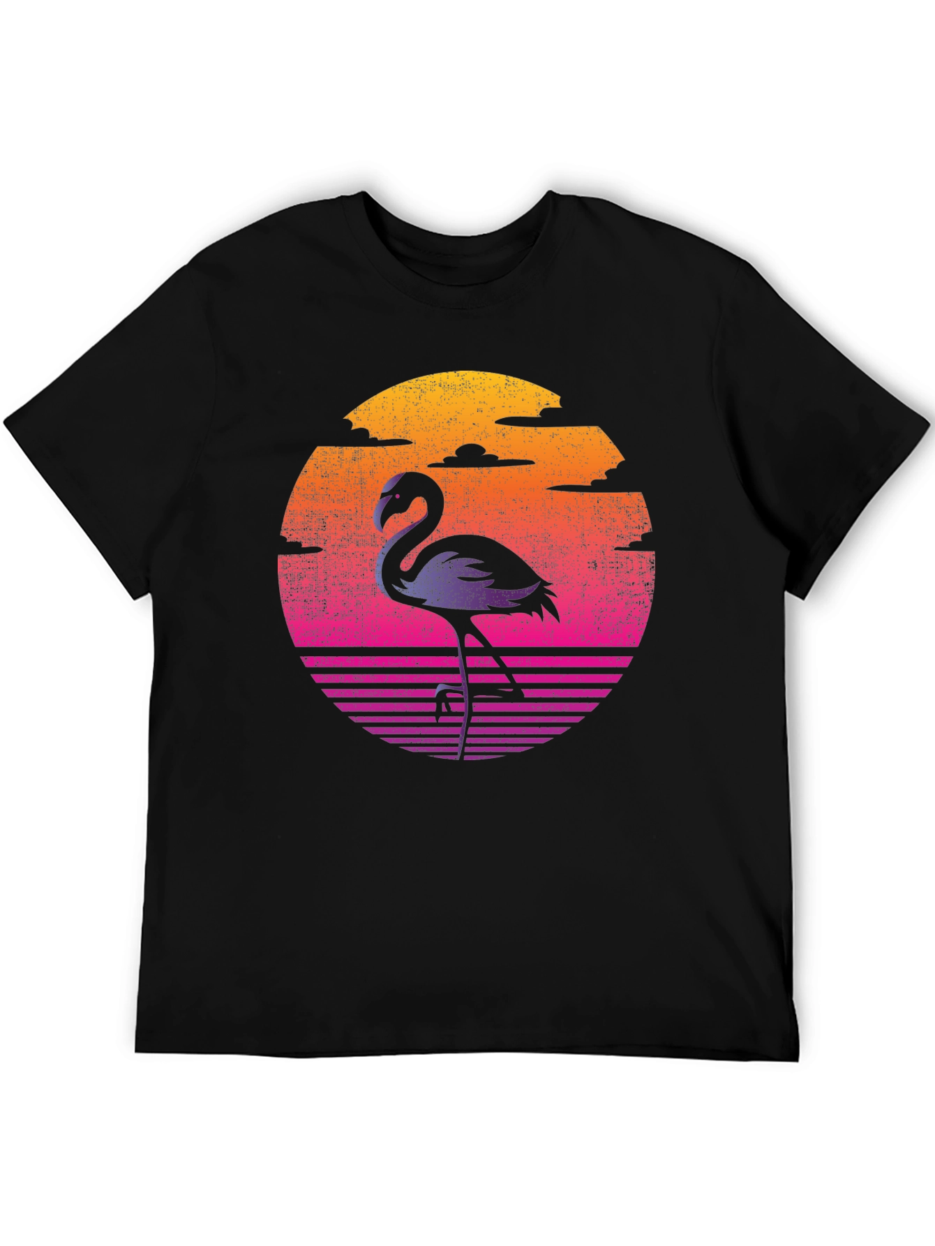 Retro Flamingo Sunset Graphic Tee