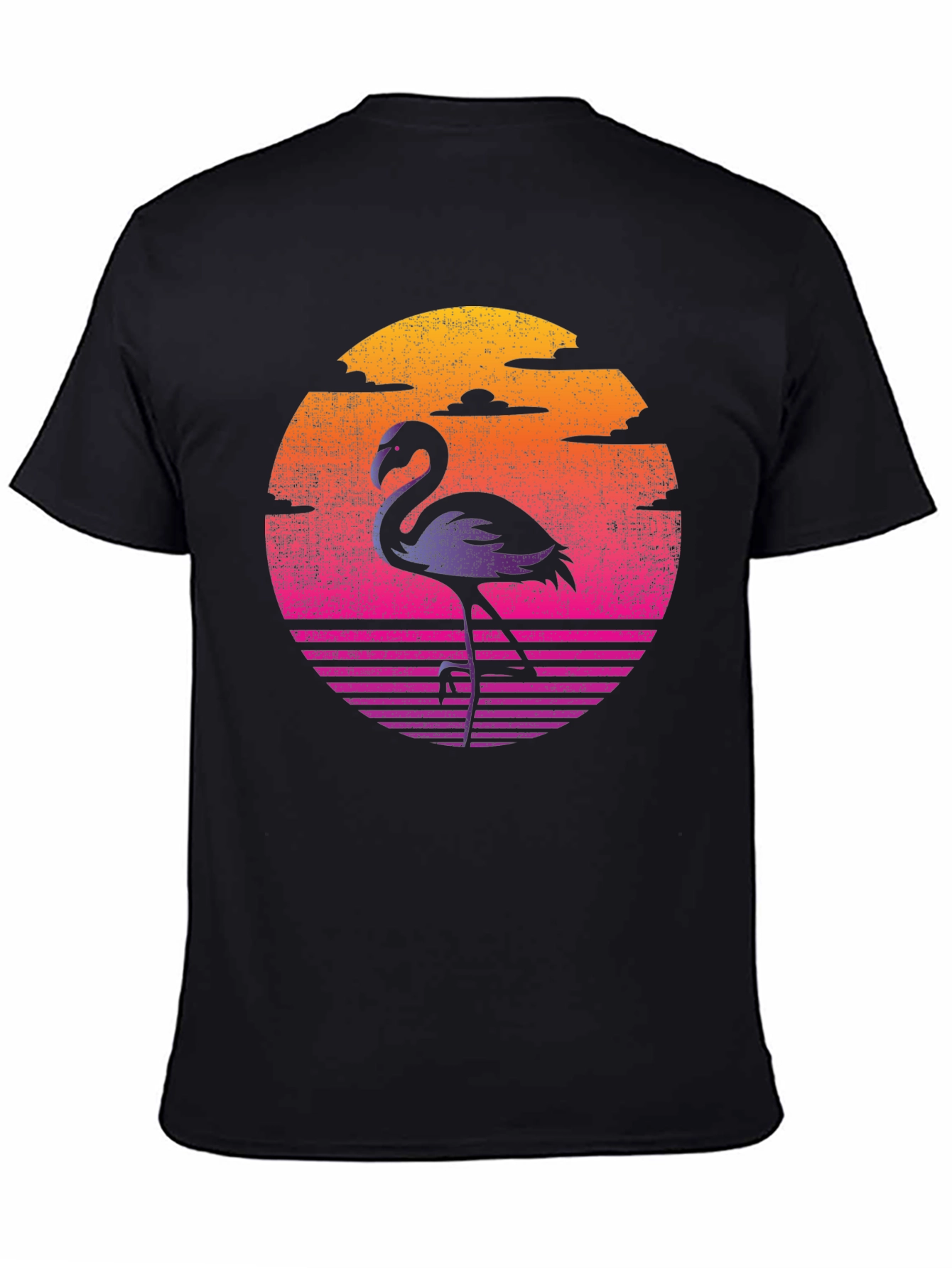 Retro Flamingo Sunset Graphic Tee