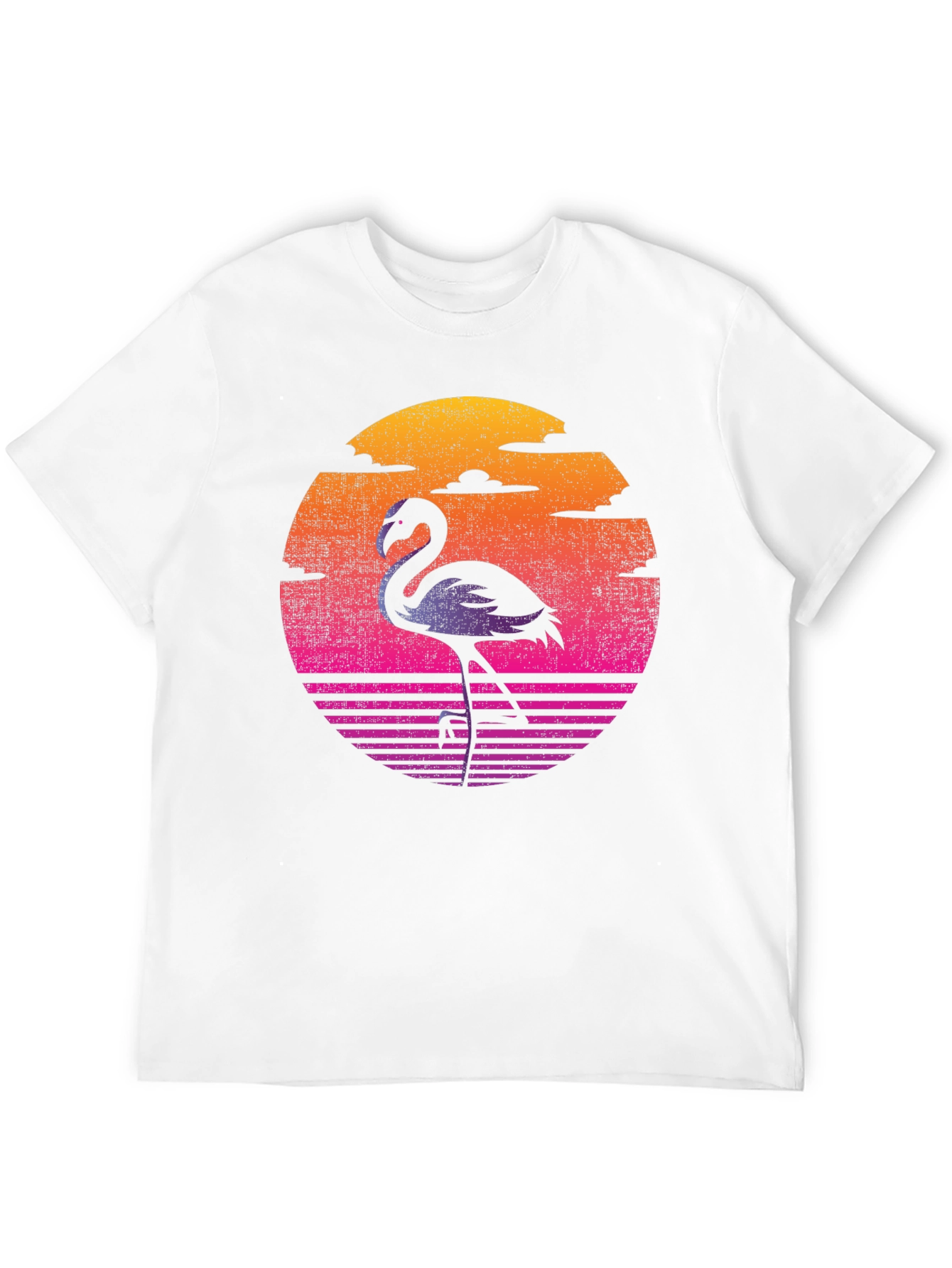 Retro Flamingo Sunset Graphic Tee