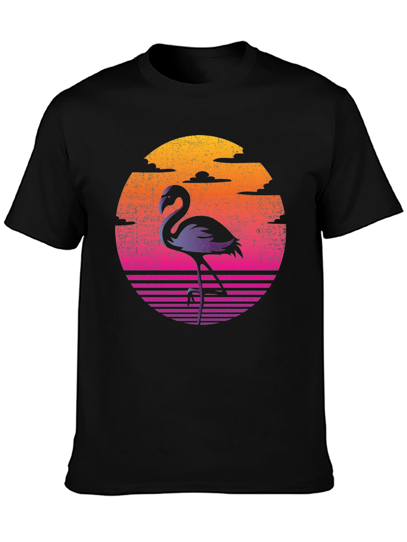 Retro Flamingo Sunset Graphic Tee