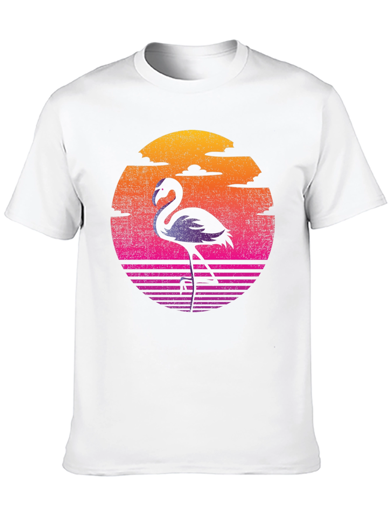 Retro Flamingo Sunset Graphic Tee