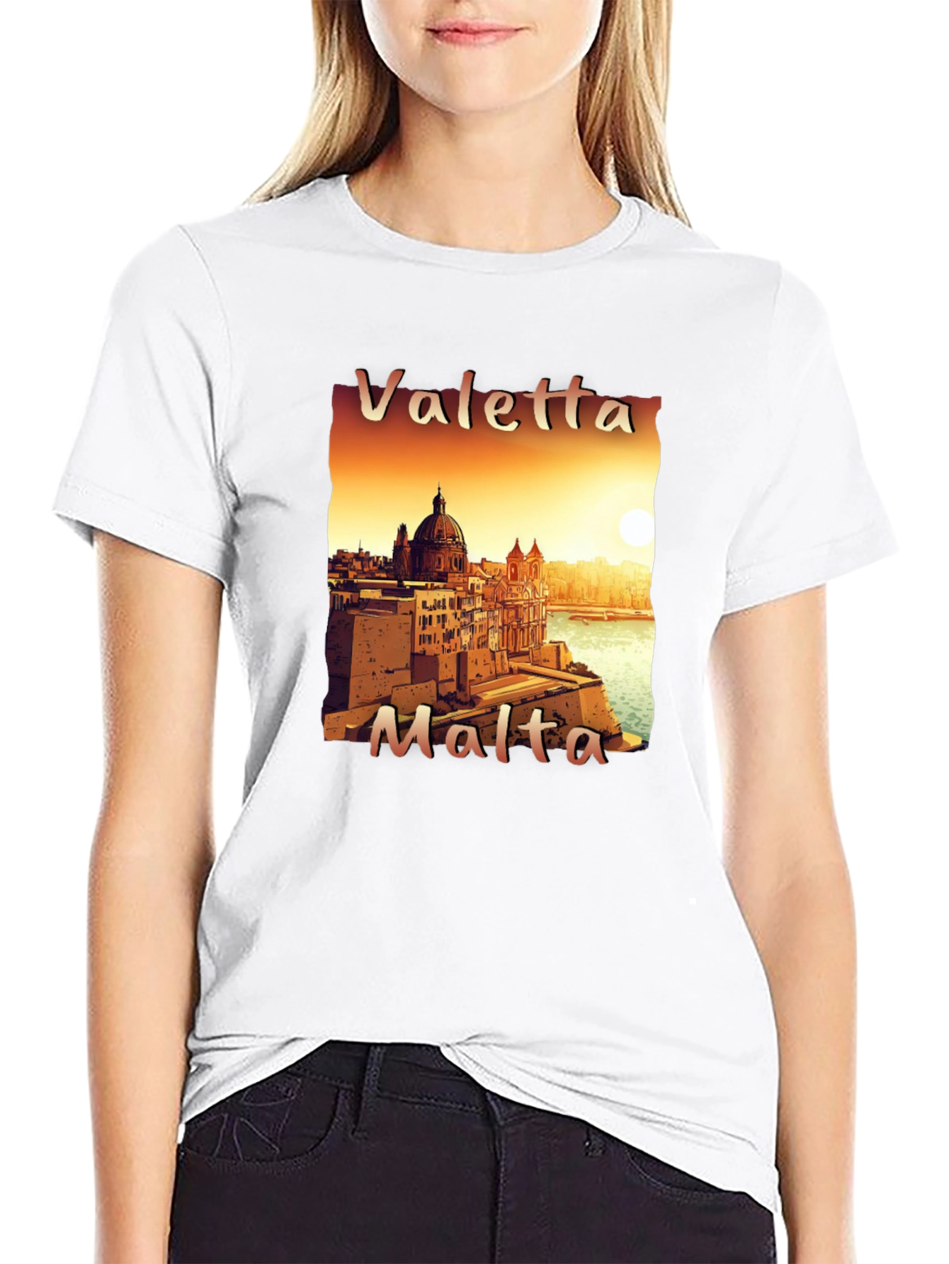 Valletta Malta Tee - Cityscape T-Shirt