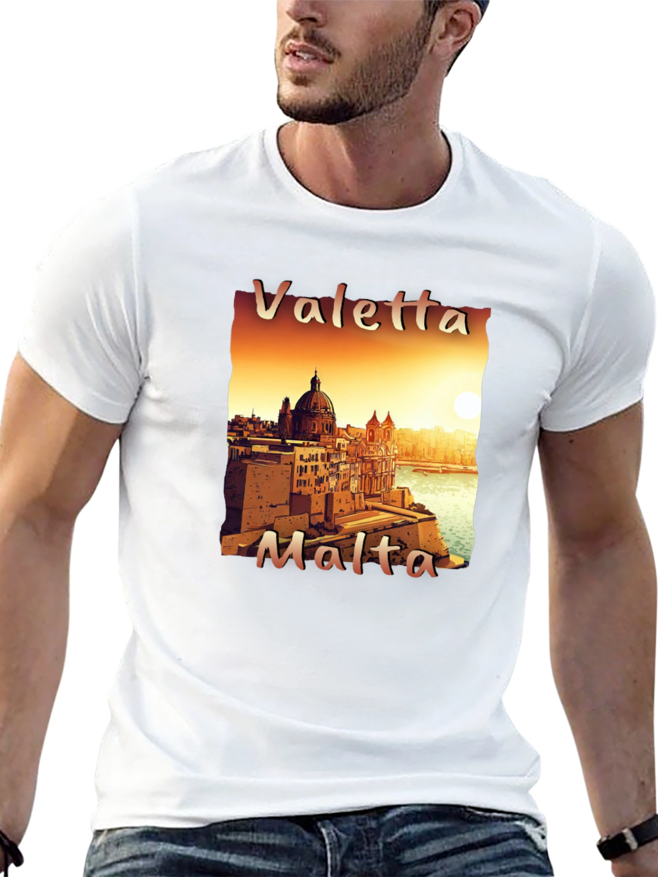 Valletta Malta Tee - Cityscape T-Shirt