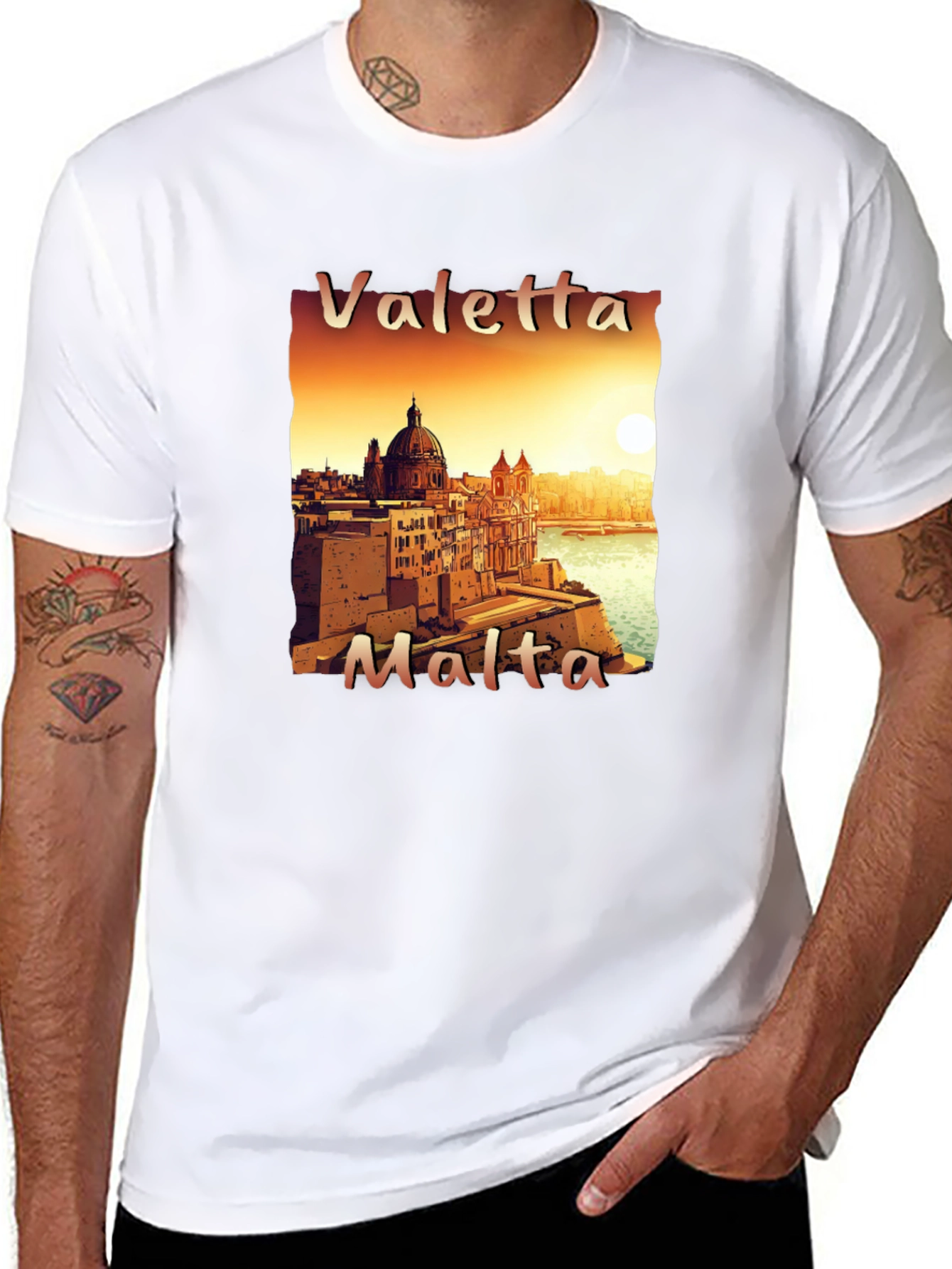 Valletta Malta Tee - Cityscape T-Shirt