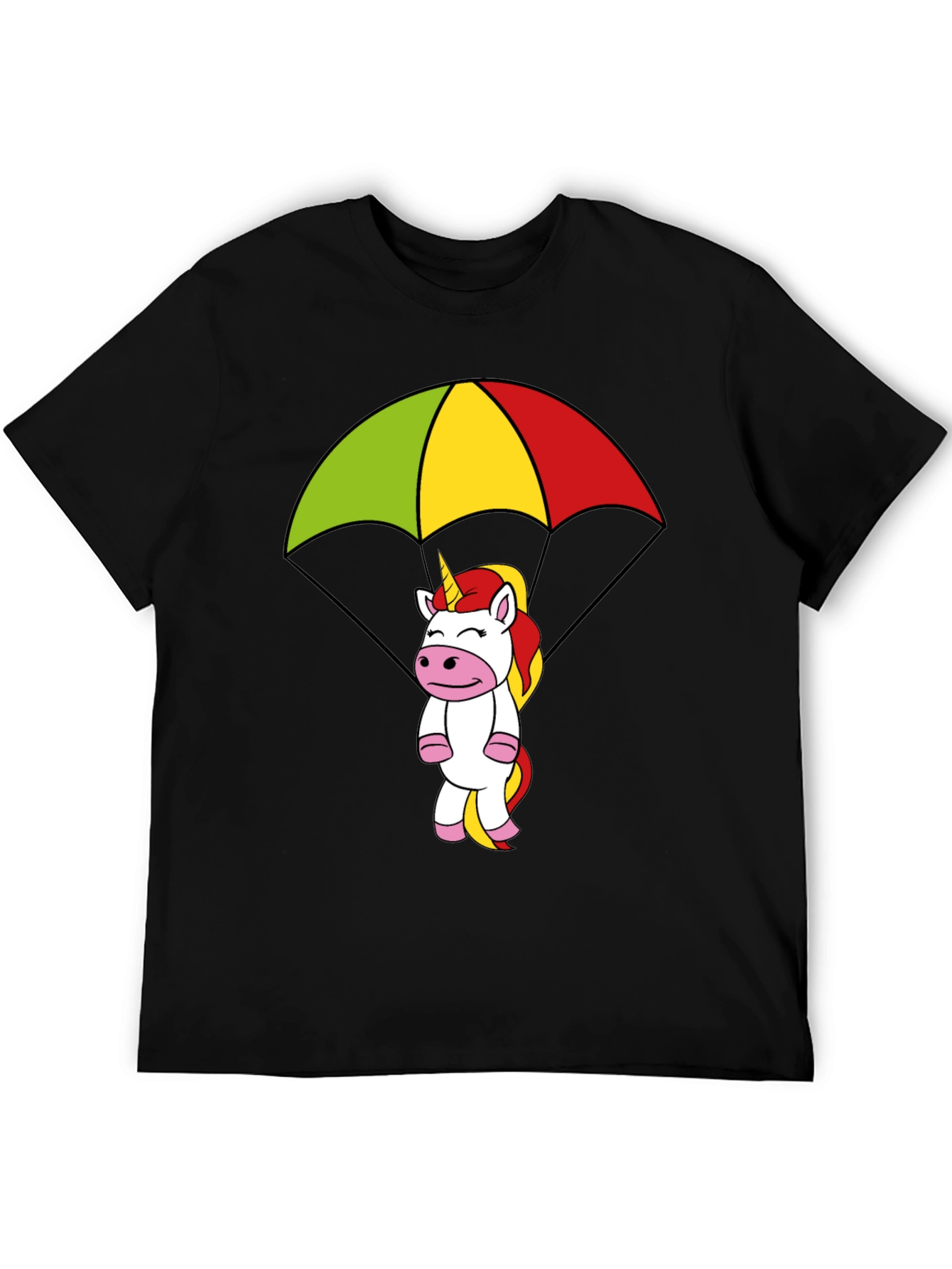 Unicorn Parachute Graphic T-Shirt