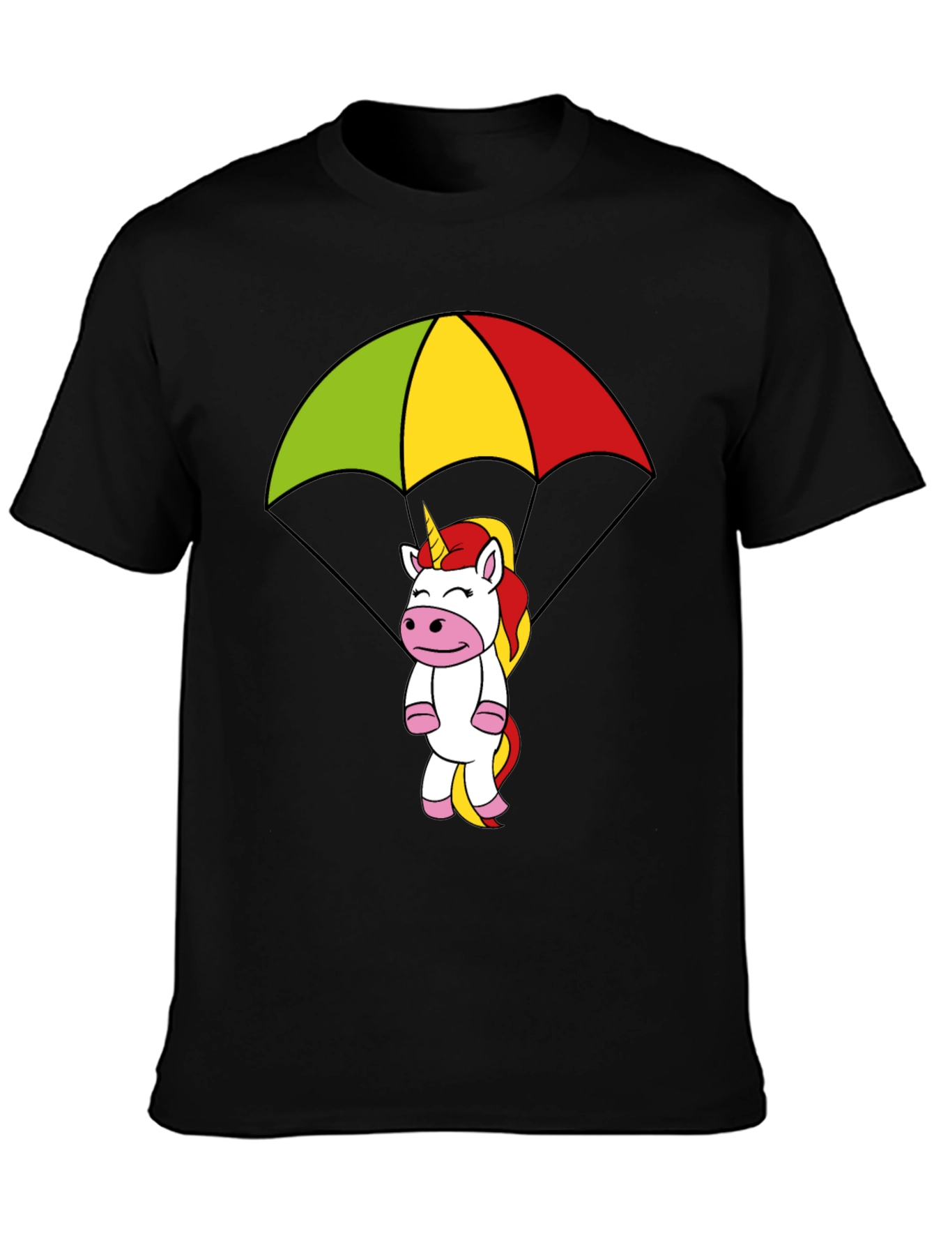 Unicorn Parachute Graphic T-Shirt