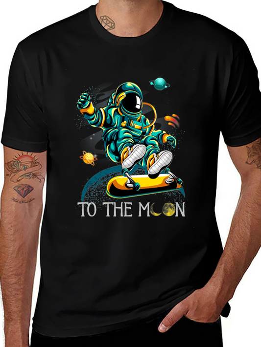Astronaut Skateboard T-Shirt - To The Moon!