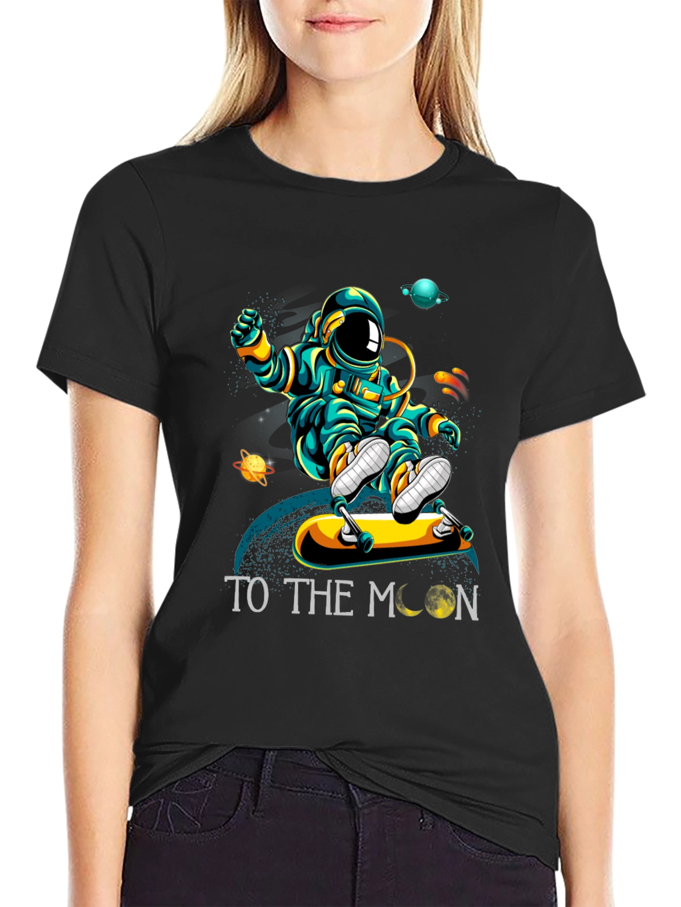 Astronaut Skateboard T-Shirt - To The Moon!