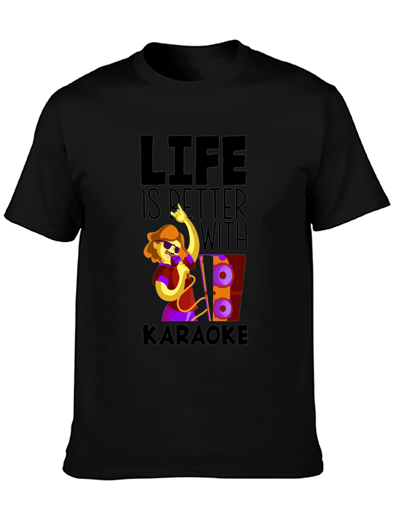 Karaoke Life Tee - Fun Music Lover Graphic T-Shirt