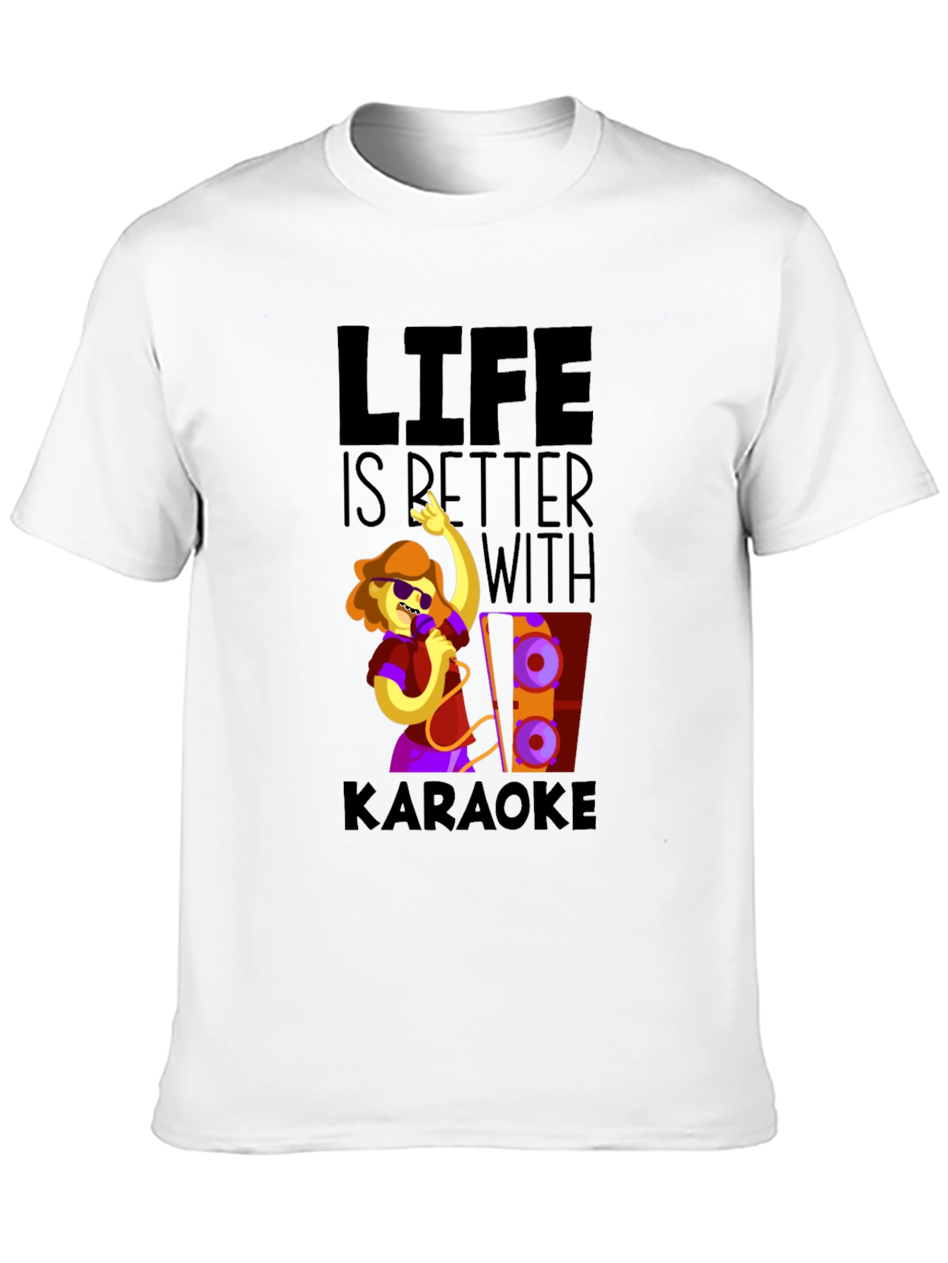 Karaoke Life Tee - Fun Music Lover Graphic T-Shirt