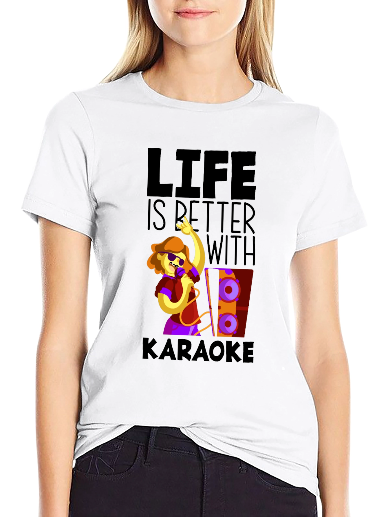 Karaoke Life Tee - Fun Music Lover Graphic T-Shirt