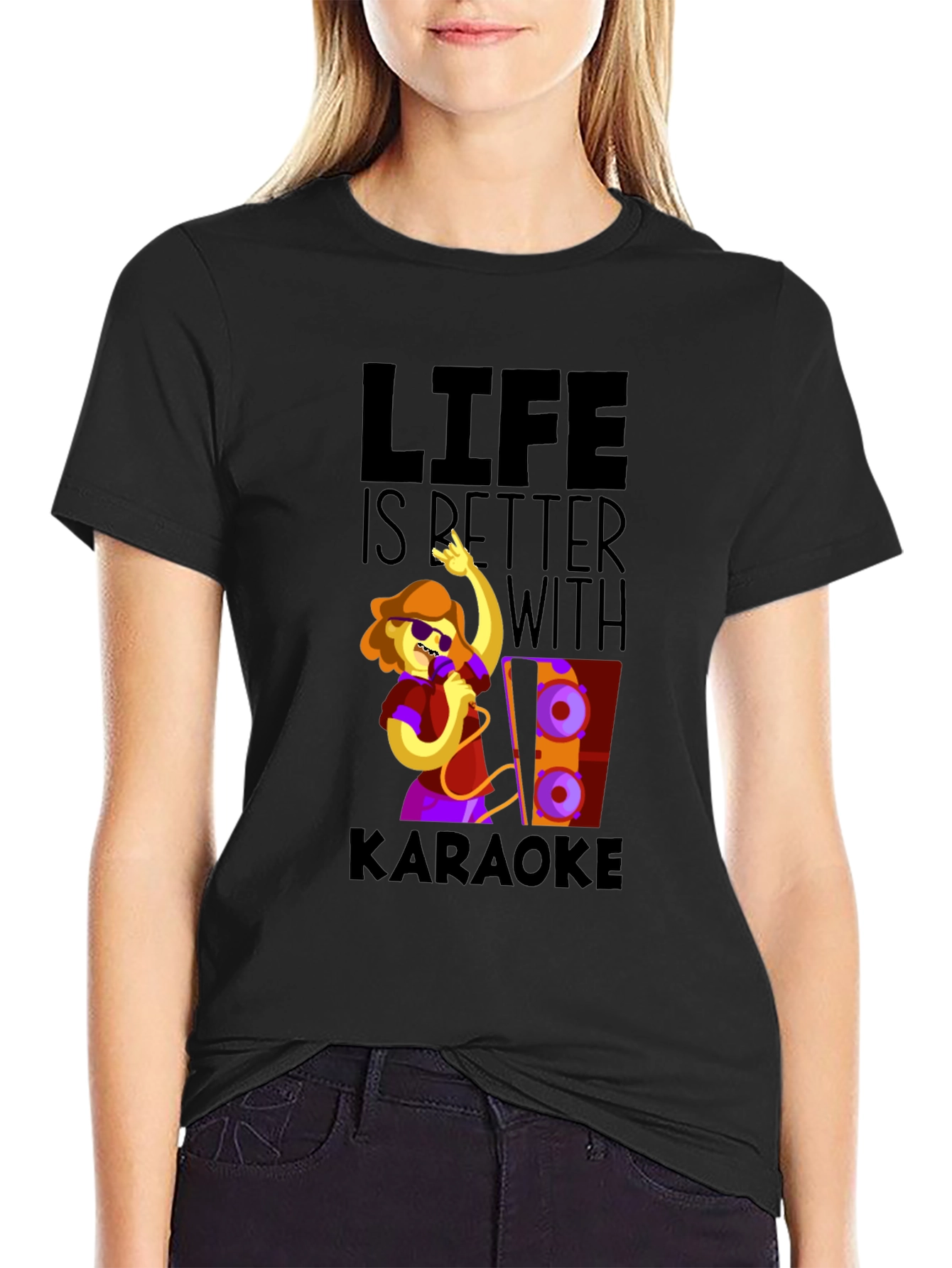 Karaoke Life Tee - Fun Music Lover Graphic T-Shirt