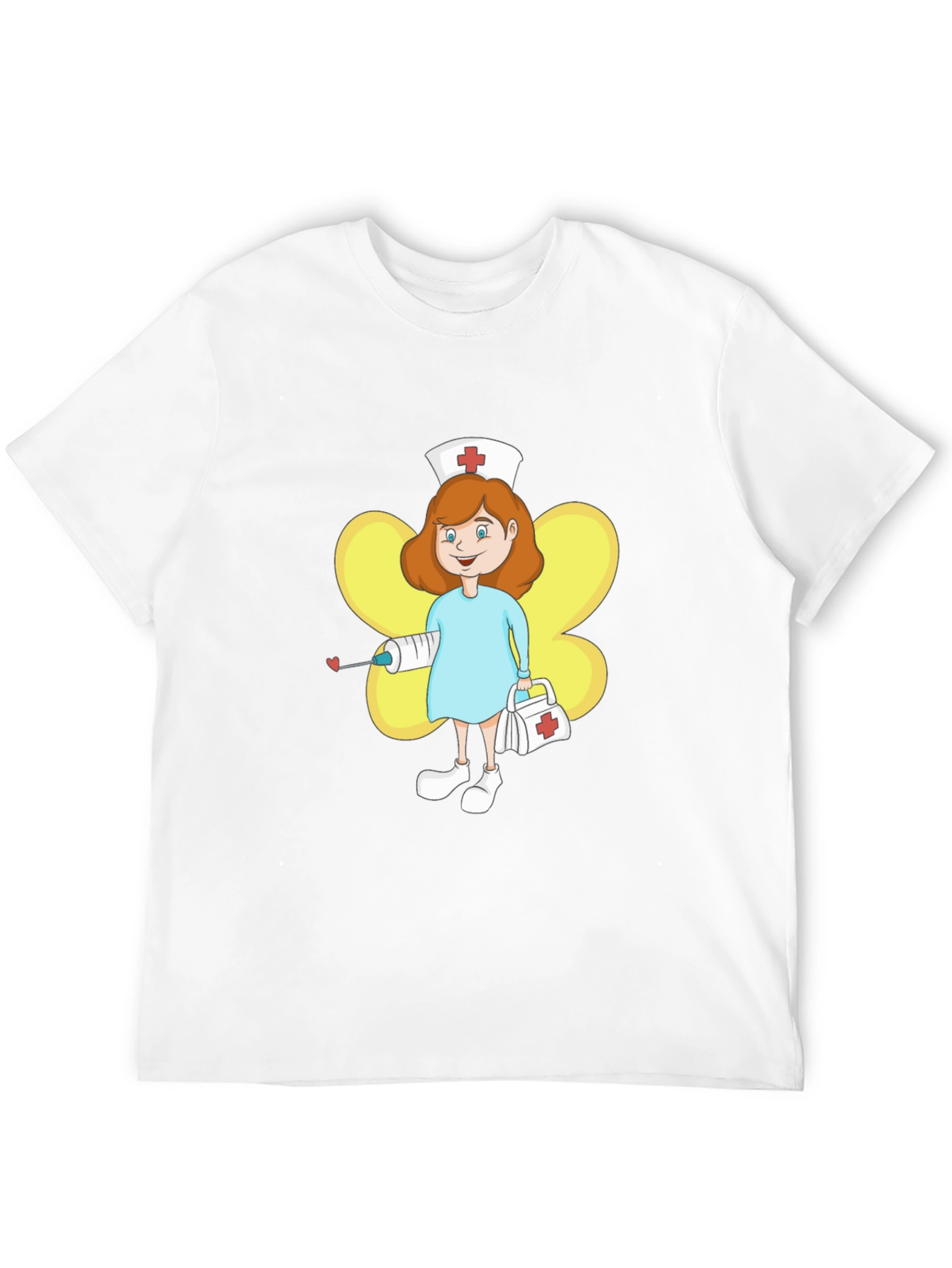 Cartoon Nurse Graphic T-Shirt