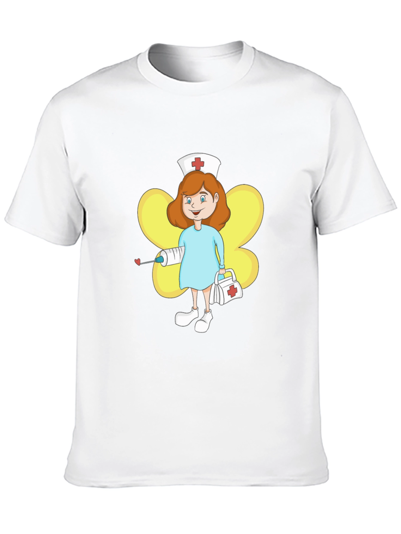 Cartoon Nurse Graphic T-Shirt