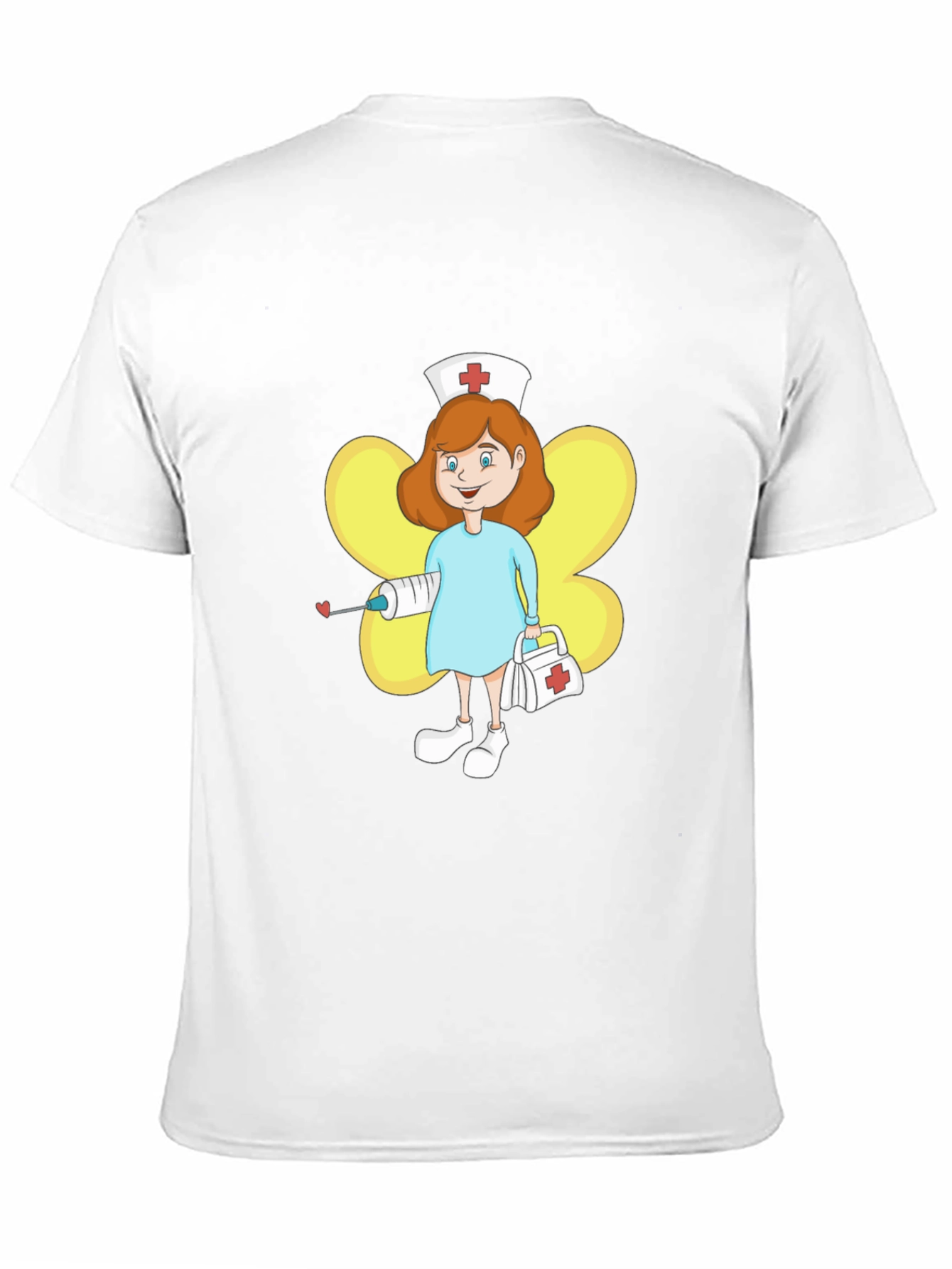 Cartoon Nurse Graphic T-Shirt